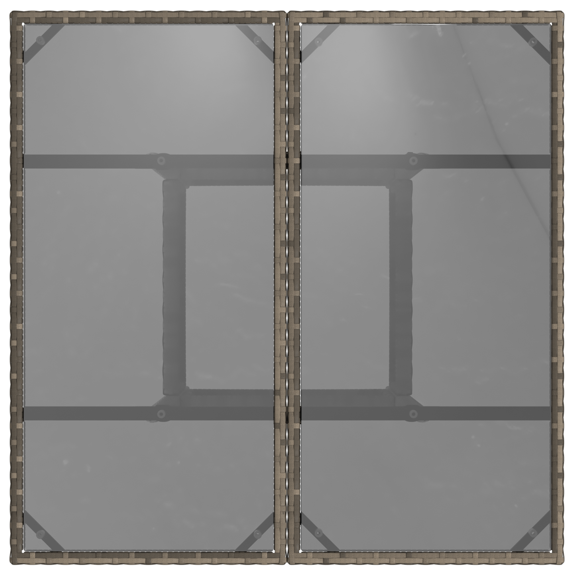 5 Piece Garden Dining Set Grey Poly Rattan - Image 8