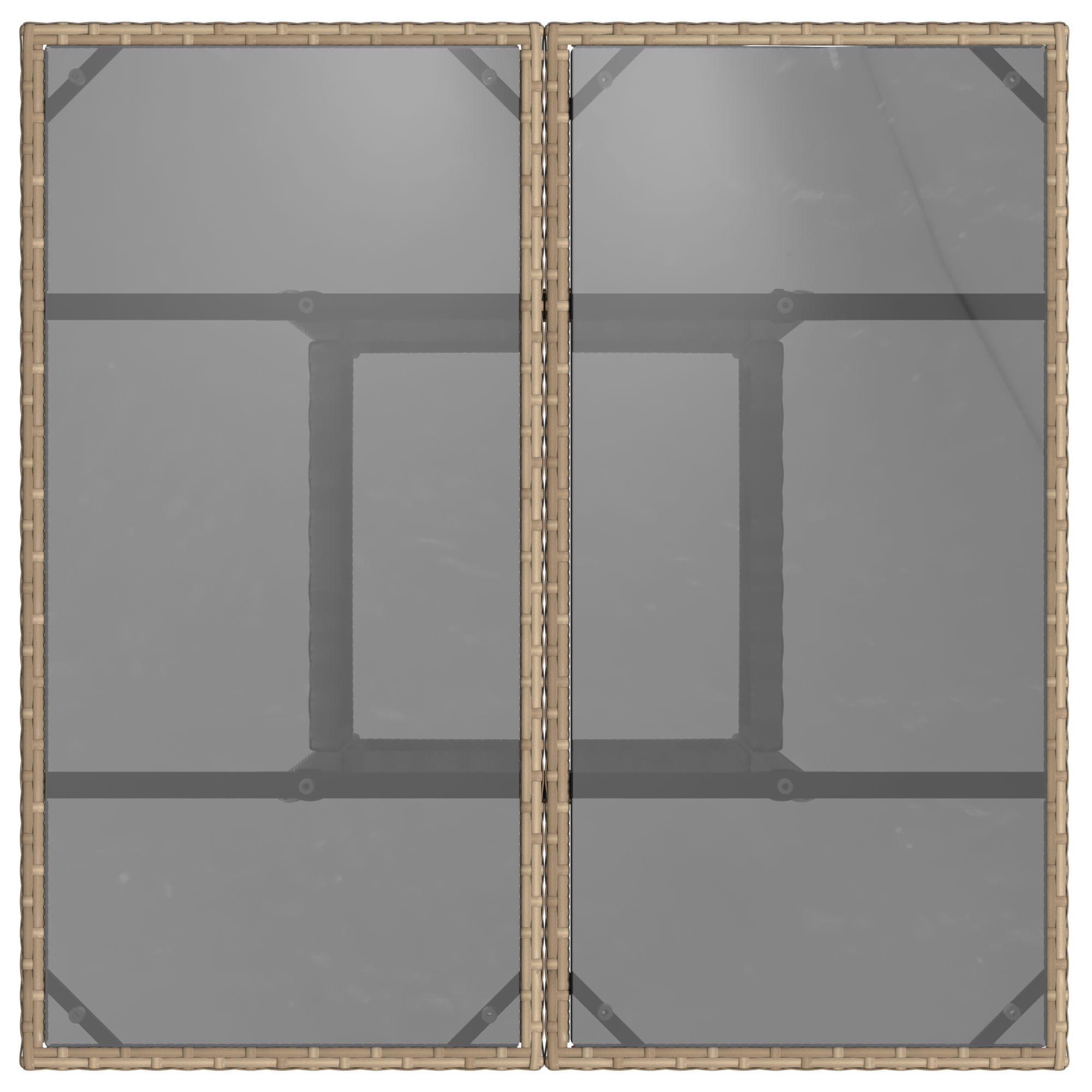 5 Piece Garden Dining Set Beige Poly Rattan - Image 8