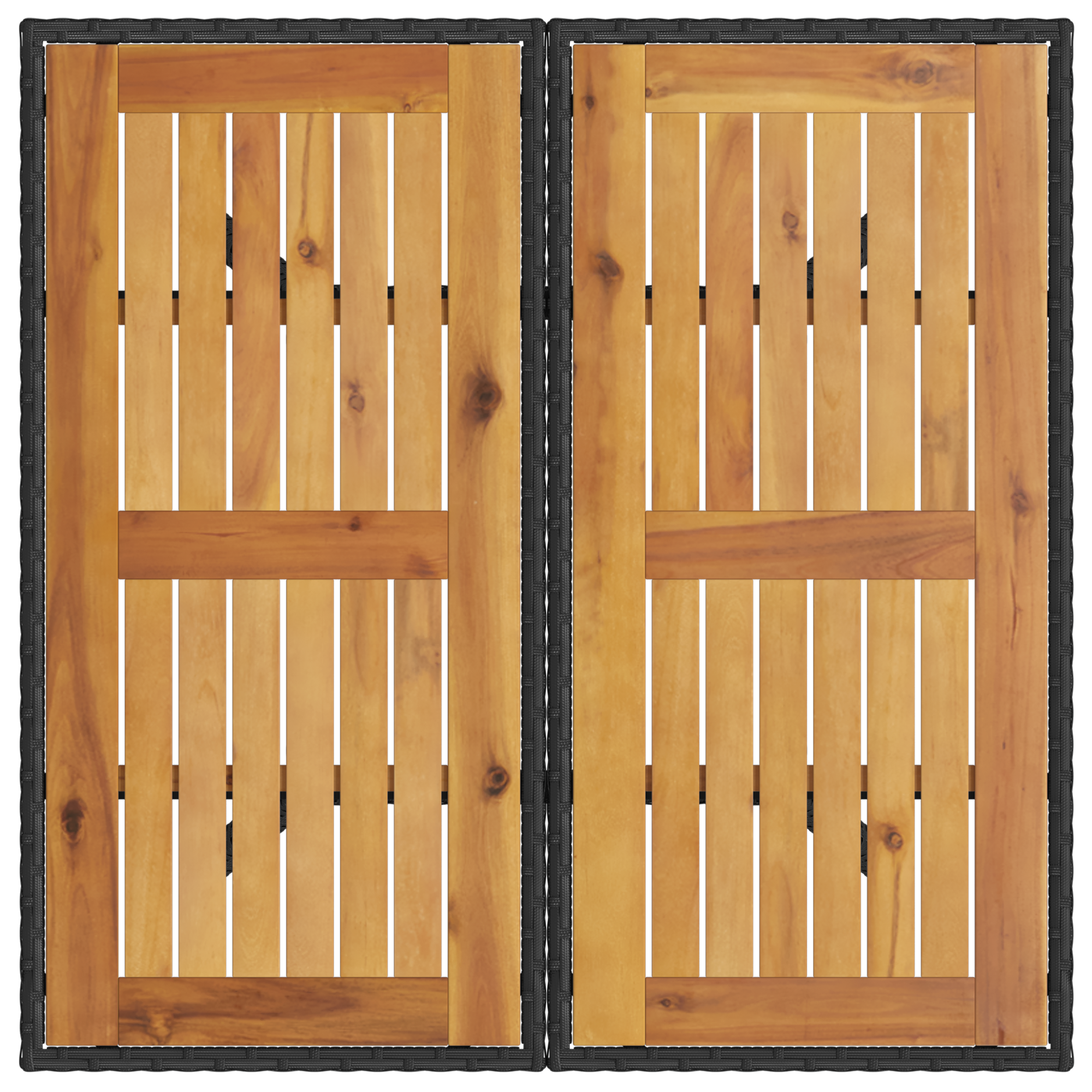 5 Piece Garden Dining Set with Cushions Black Poly Rattan - Image 8