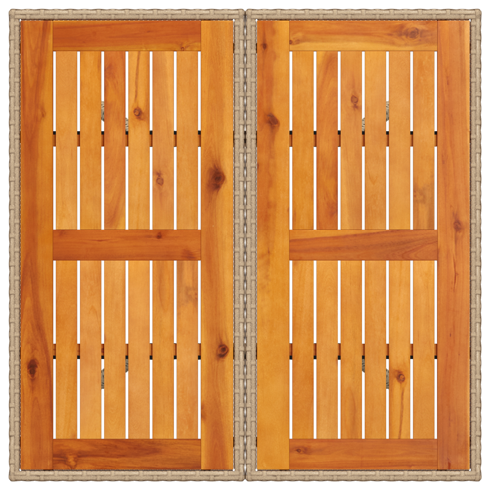 Комплект от 3 части за градинско хранене с възглавници Бежово Полиратан - Image 8