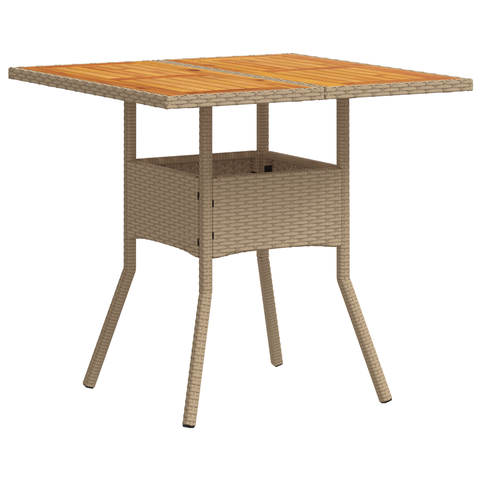 5-частен комплект за хранене на открито с възглавници, бежов полиестерен ратан - Image 5