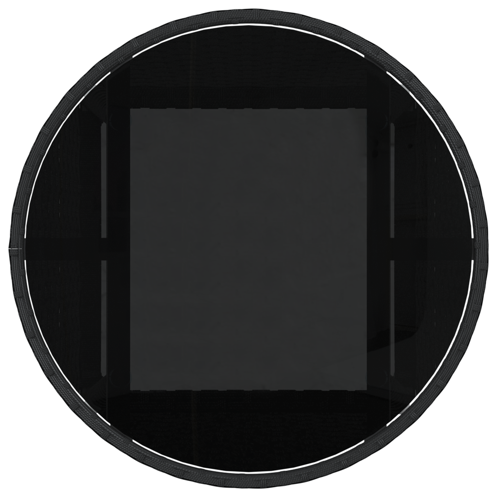 5 Piece Garden Dining Set Black Poly Rattan - Image 8