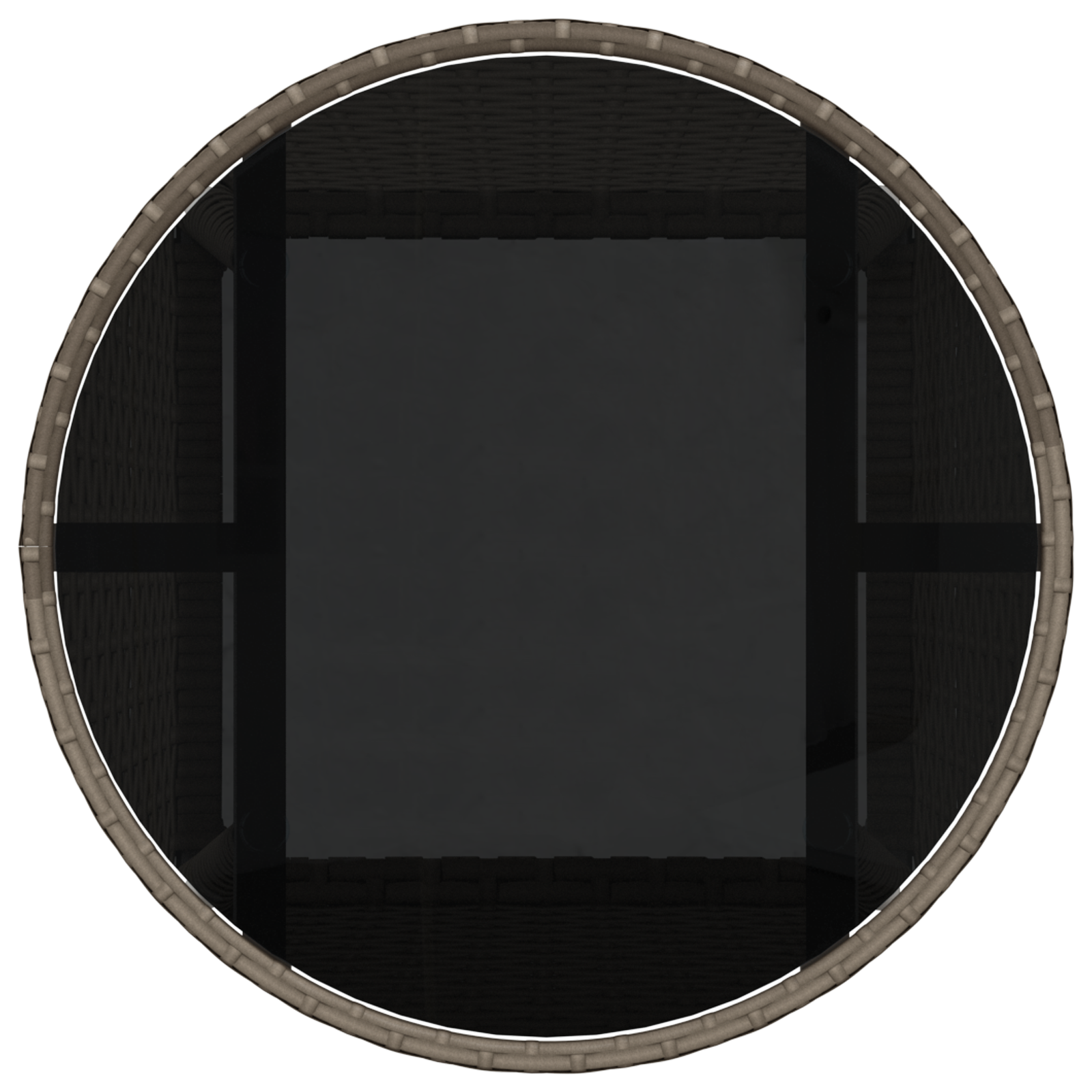 5 Piece Garden Dining Set Grey Poly Rattan - Image 8