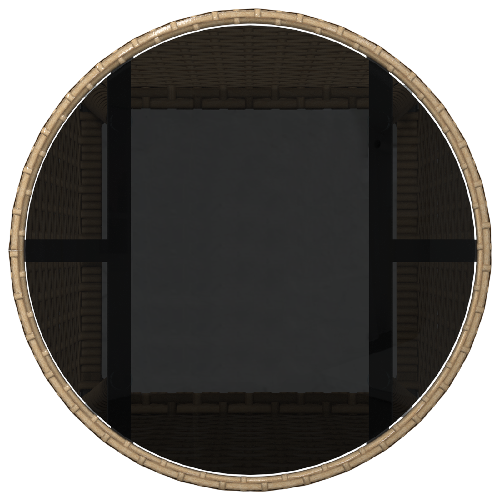 3 Piece Garden Dining Set Beige Poly Rattan - Image 8