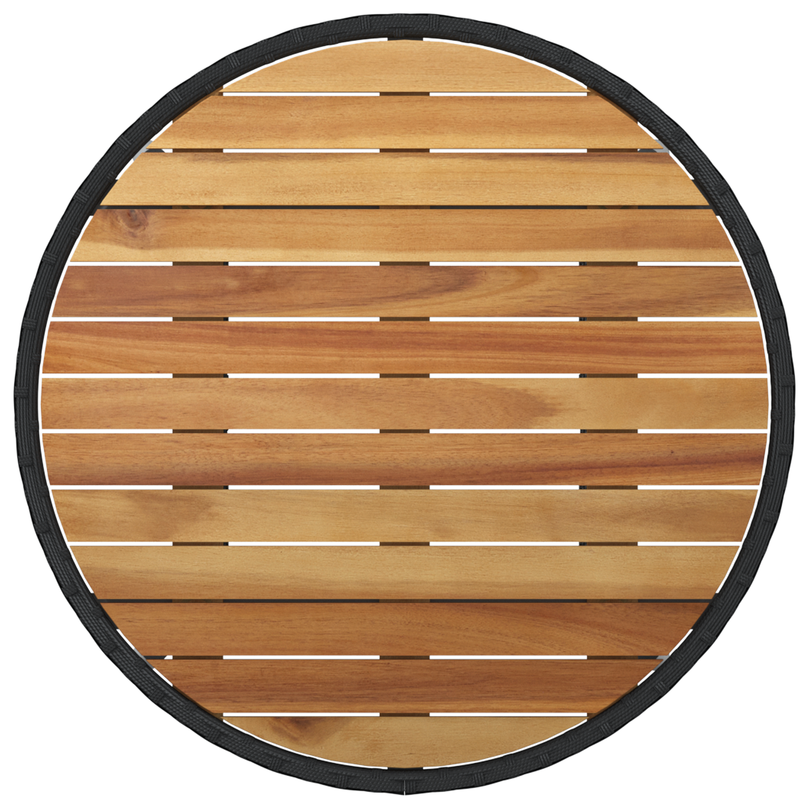 3 Piece Garden Dining Set Black Poly Rattan - Image 8