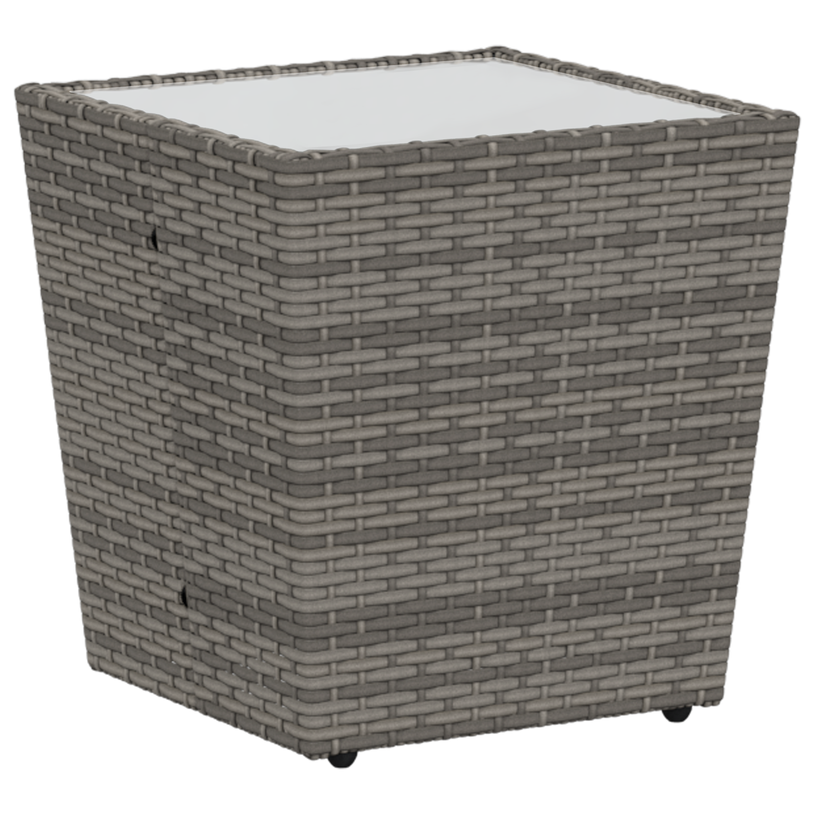 3 Piece Garden Bistro Set with Cushions Grey Poly Rattan - Image 5