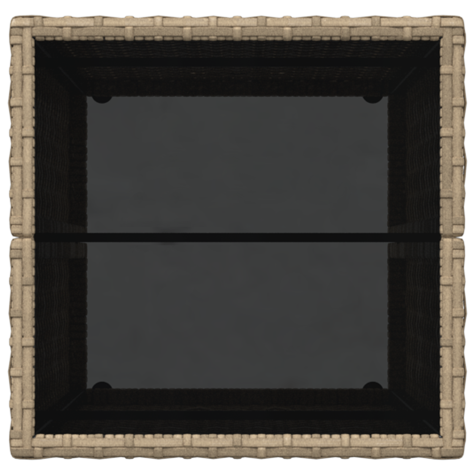 3 Piece Garden Bistro Set with Cushions Beige Poly Rattan - Image 8