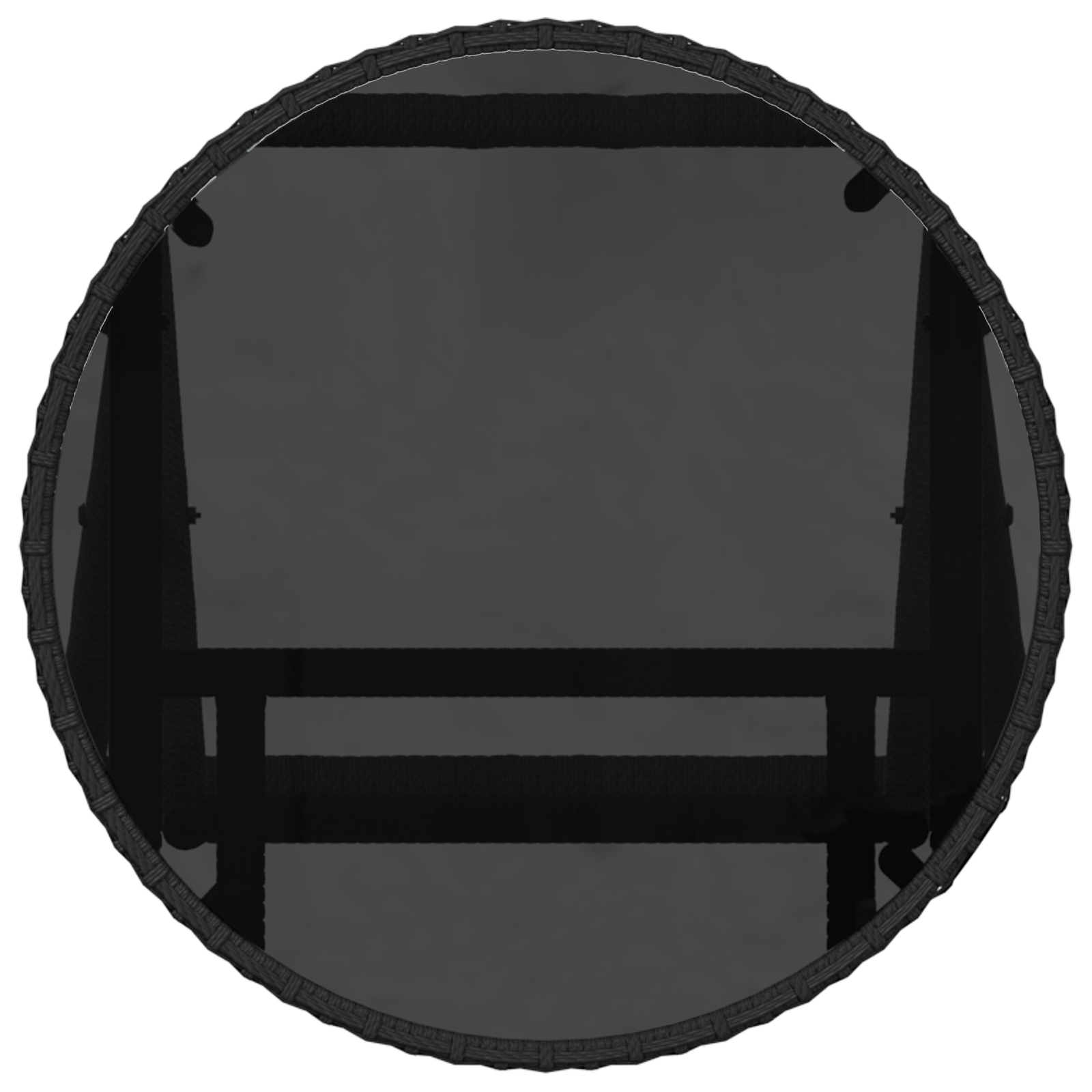 3 Piece Garden Bistro Set with Cushions Black Poly Rattan - Image 8