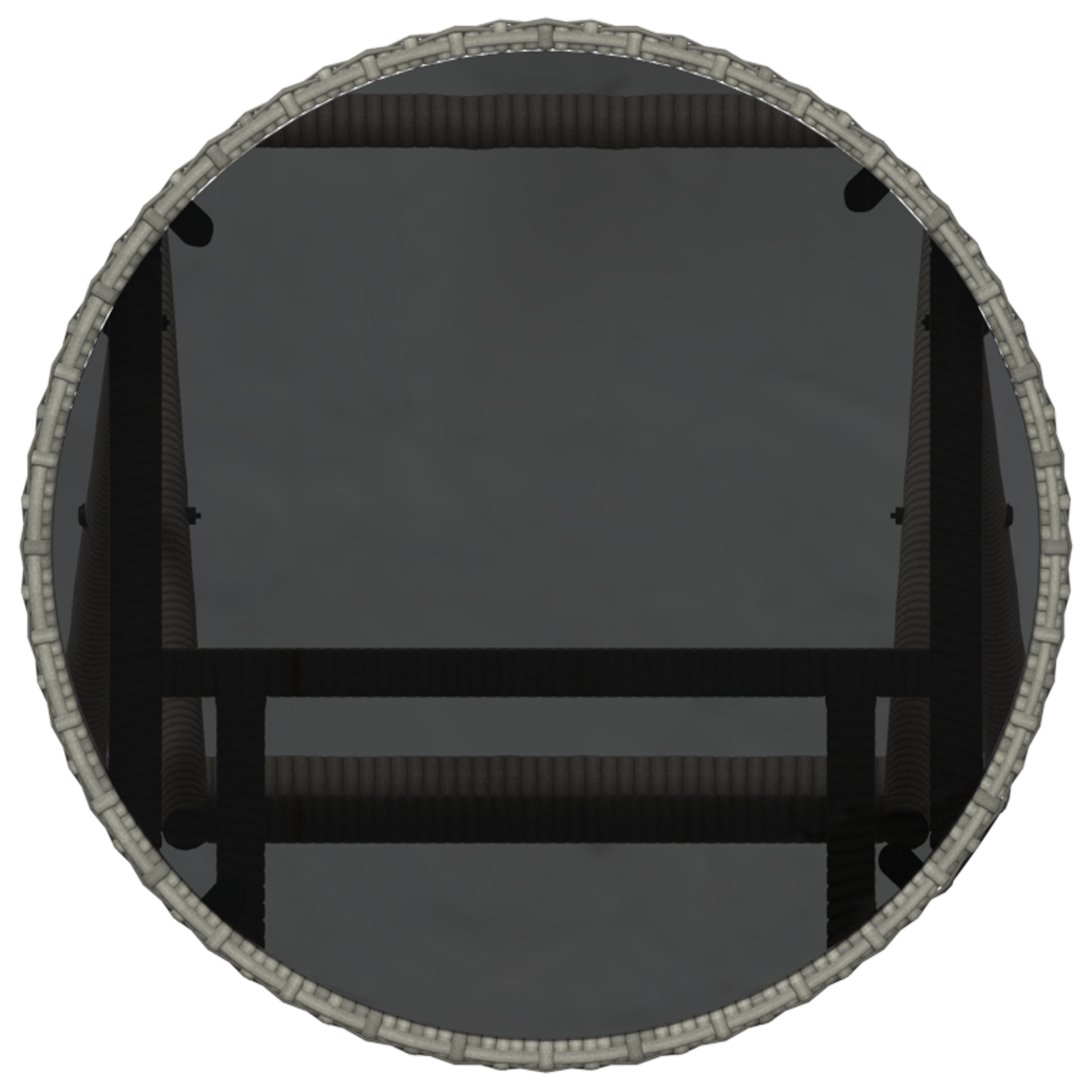 3 Piece Garden Bistro Set with Cushions Grey Poly Rattan - Image 8