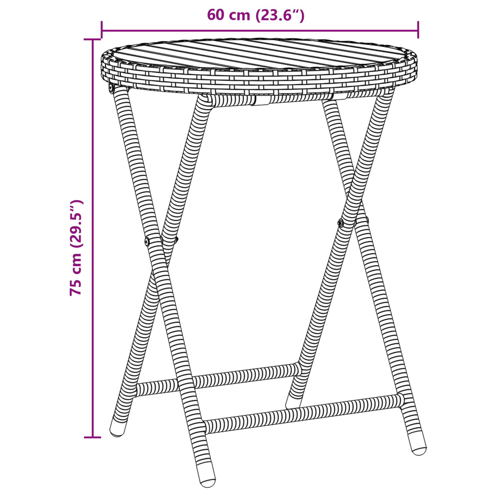 3 Piece Garden Bistro Set with Cushions Black Poly Rattan - Image 11