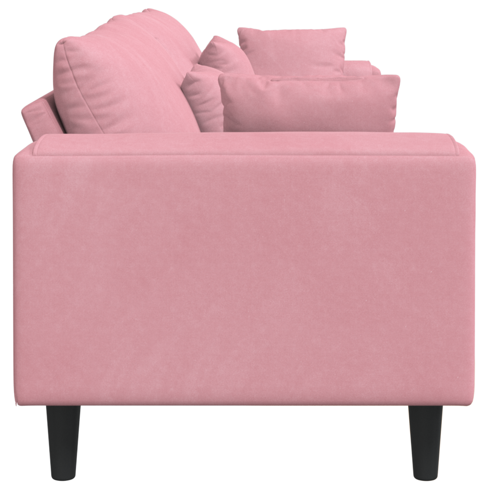 Velours Bank met kussen met kussen Roze 209 cm Fluweel - Afbeelding 5