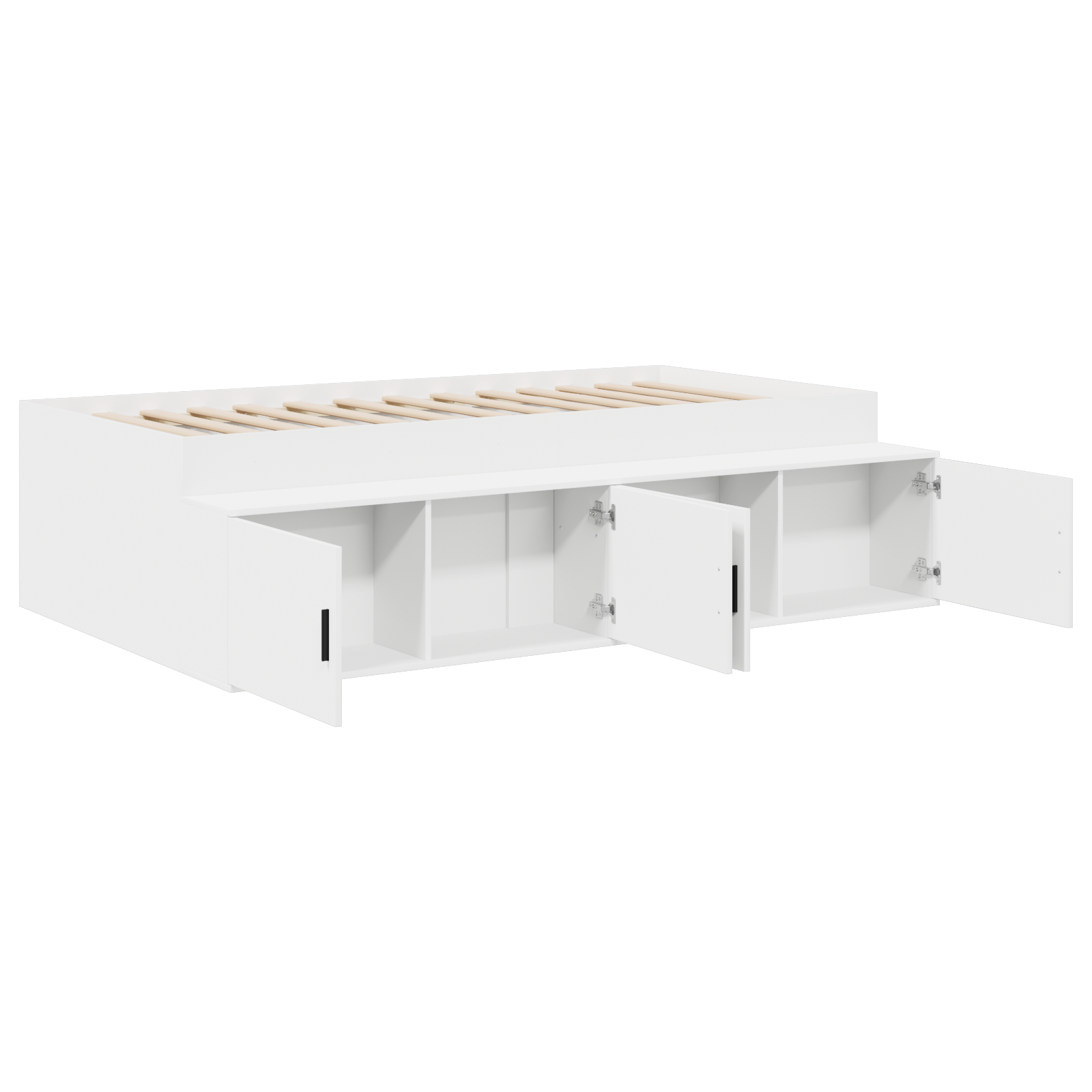 Storage Bed Frame White 100x200 cm - Image 5