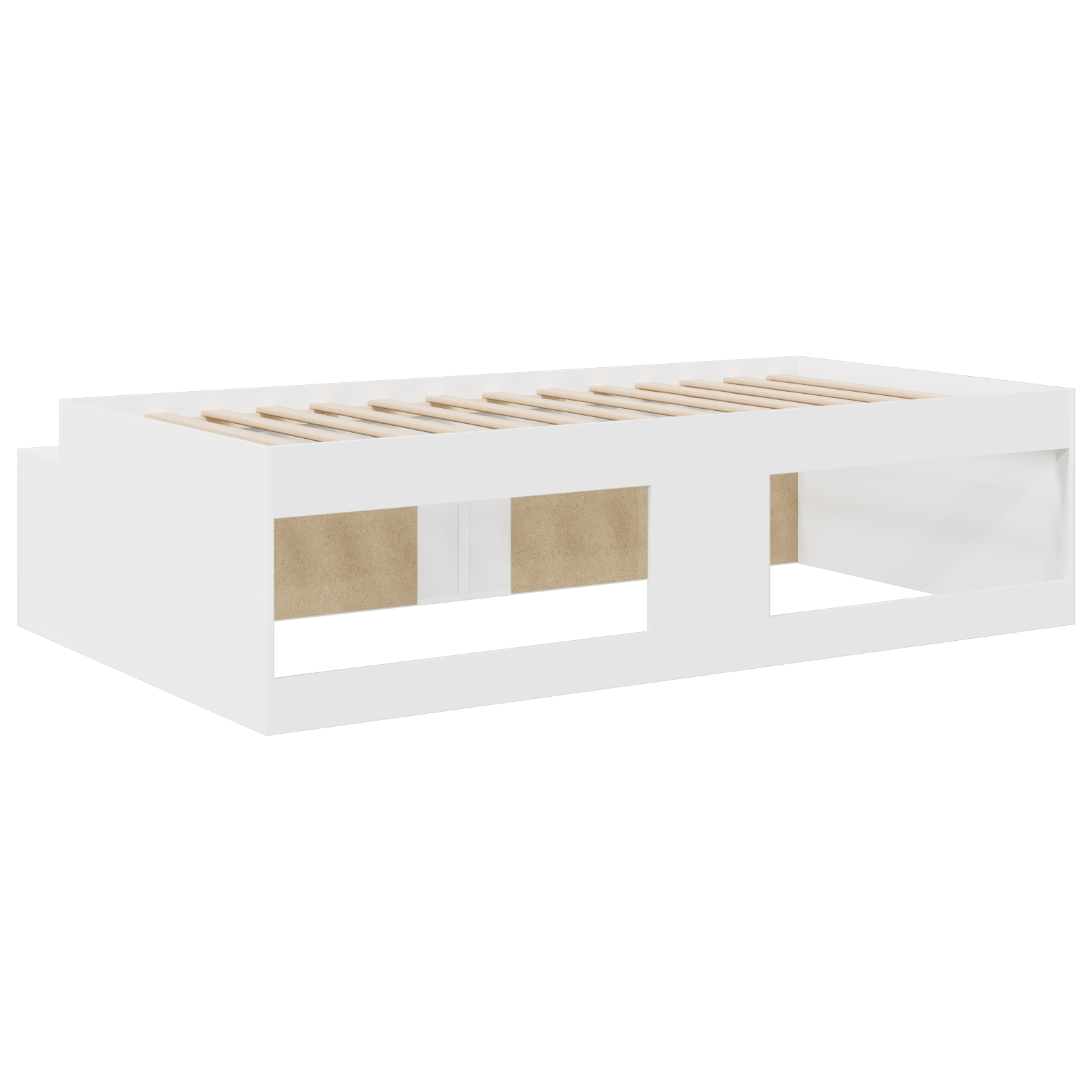 Storage Bed Frame White 100x200 cm - Image 8