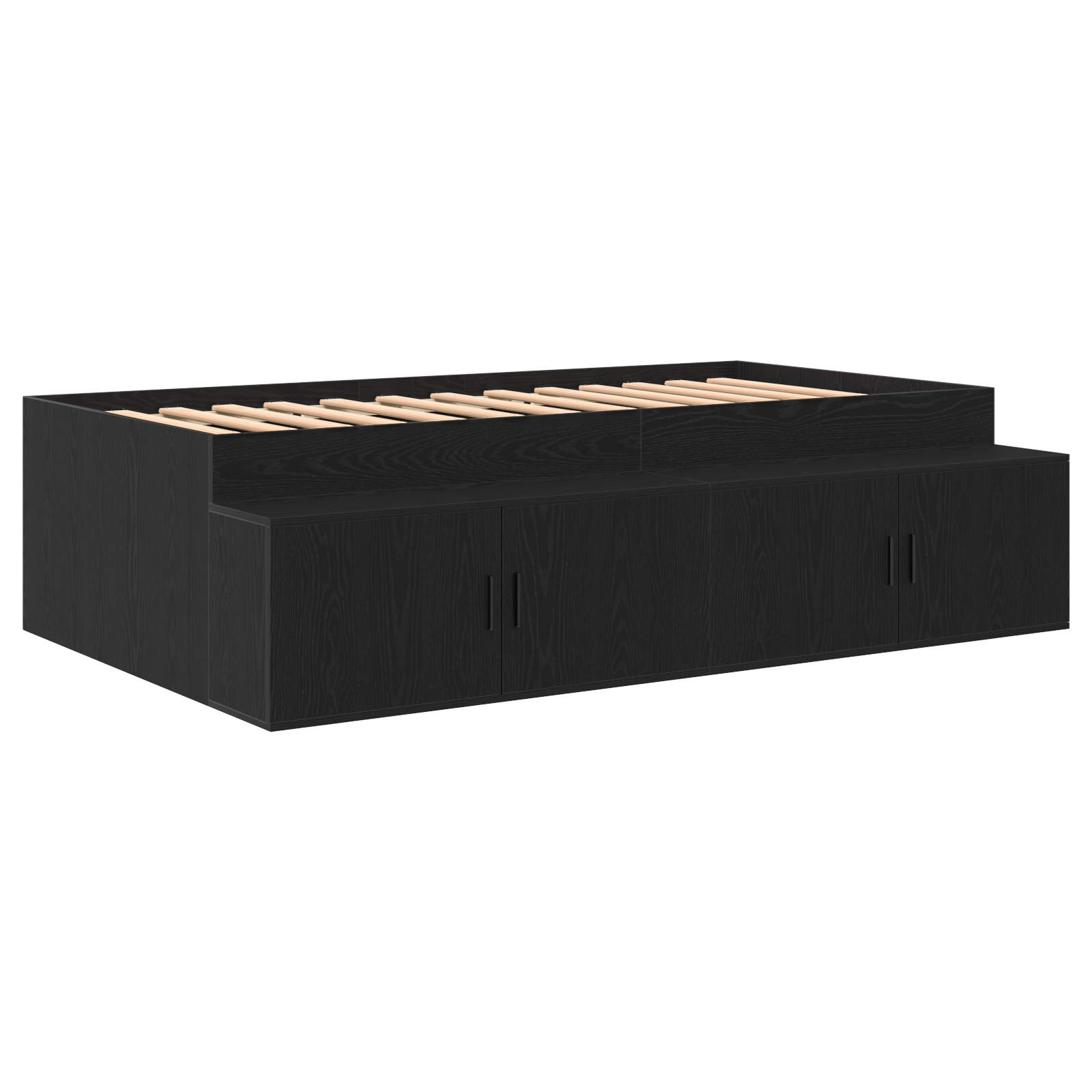 Storage Bed Frame Black Oak 100x200 cm - Image 3