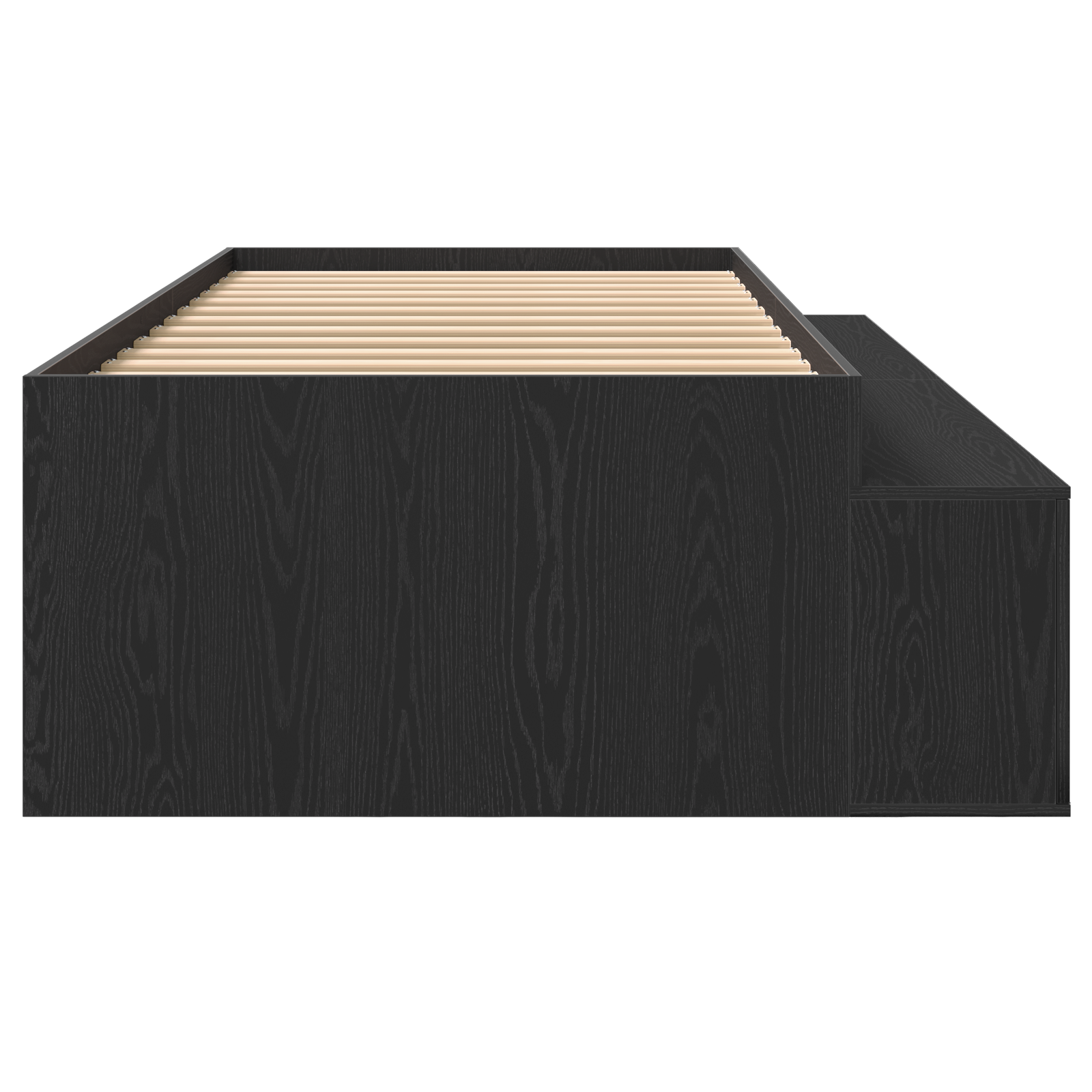 Storage Bed Frame Black Oak 100x200 cm - Image 7