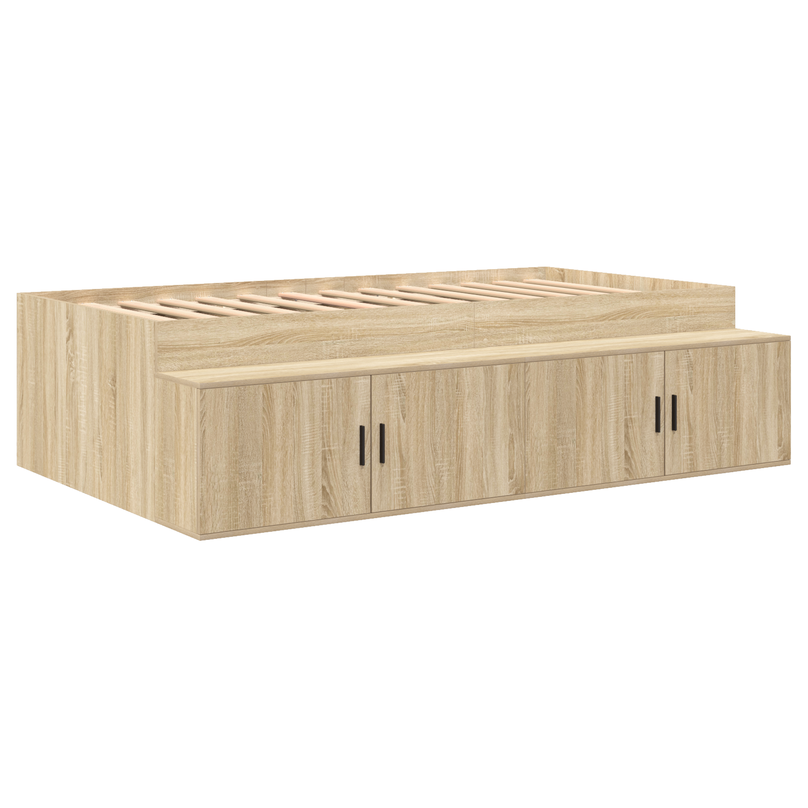 Storage Bed Frame Sonoma Oak 100x200 cm - Image 3