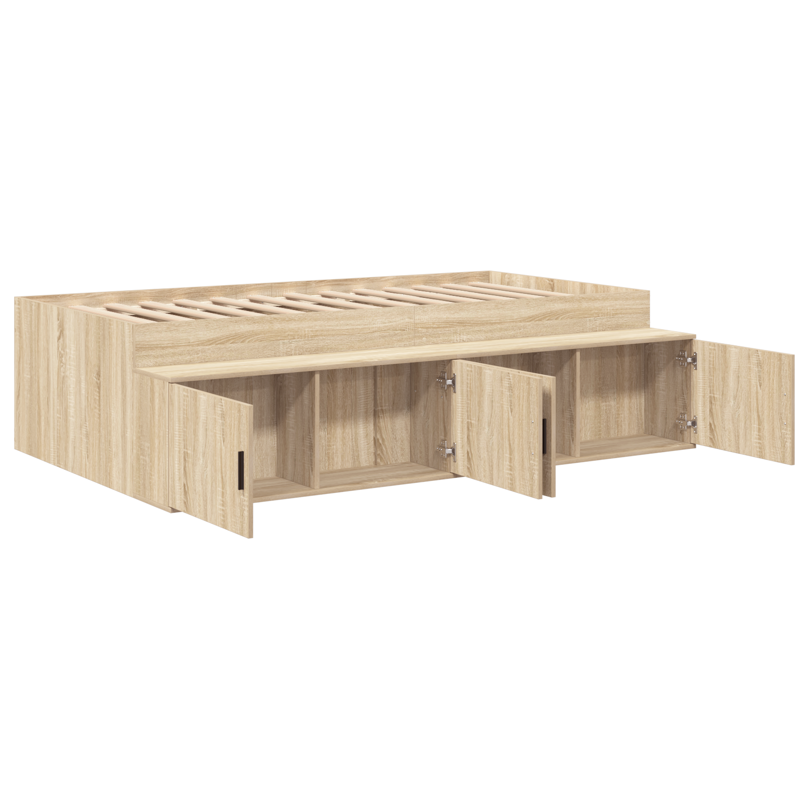 Storage Bed Frame Sonoma Oak 100x200 cm - Image 5