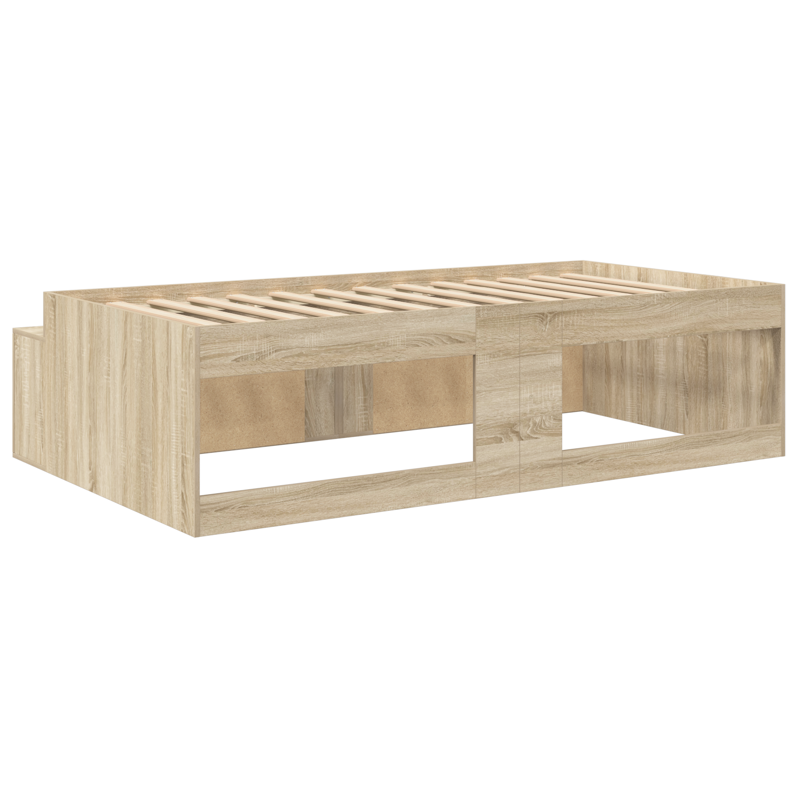 Storage Bed Frame Sonoma Oak 100x200 cm - Image 8