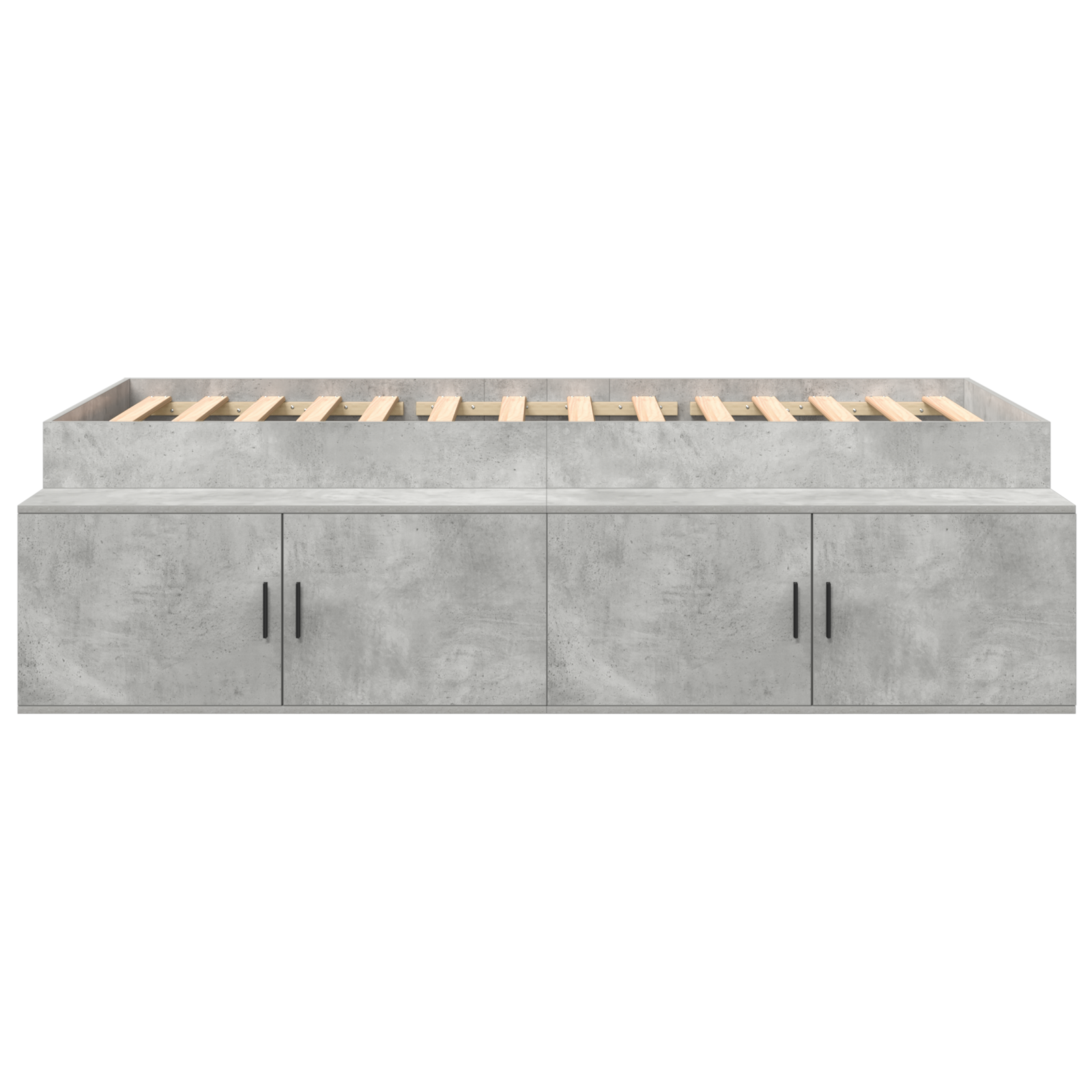 Storage Bed Frame Concrete Grey 100x200 cm - Image 6