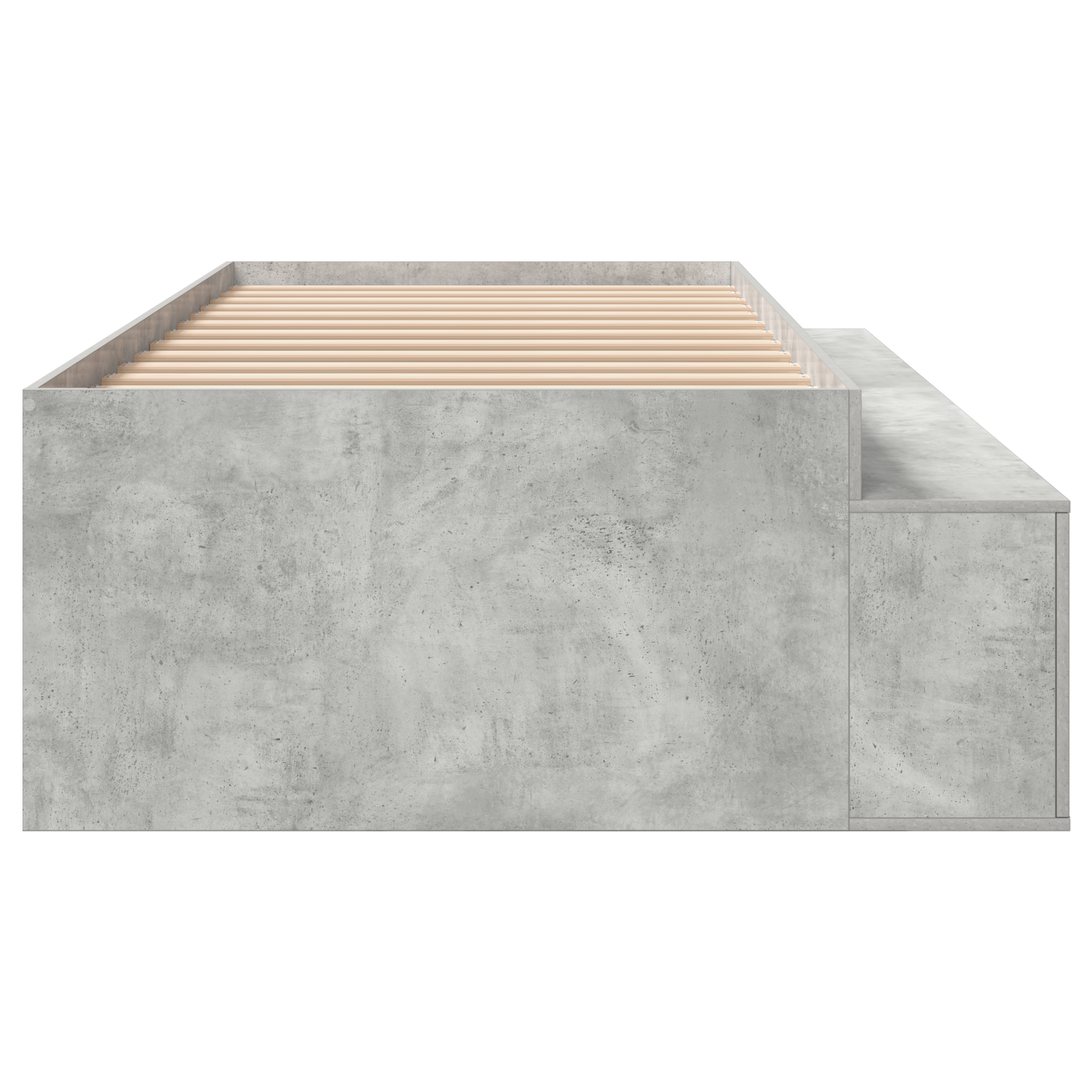 Storage Bed Frame Concrete Grey 100x200 cm - Image 7