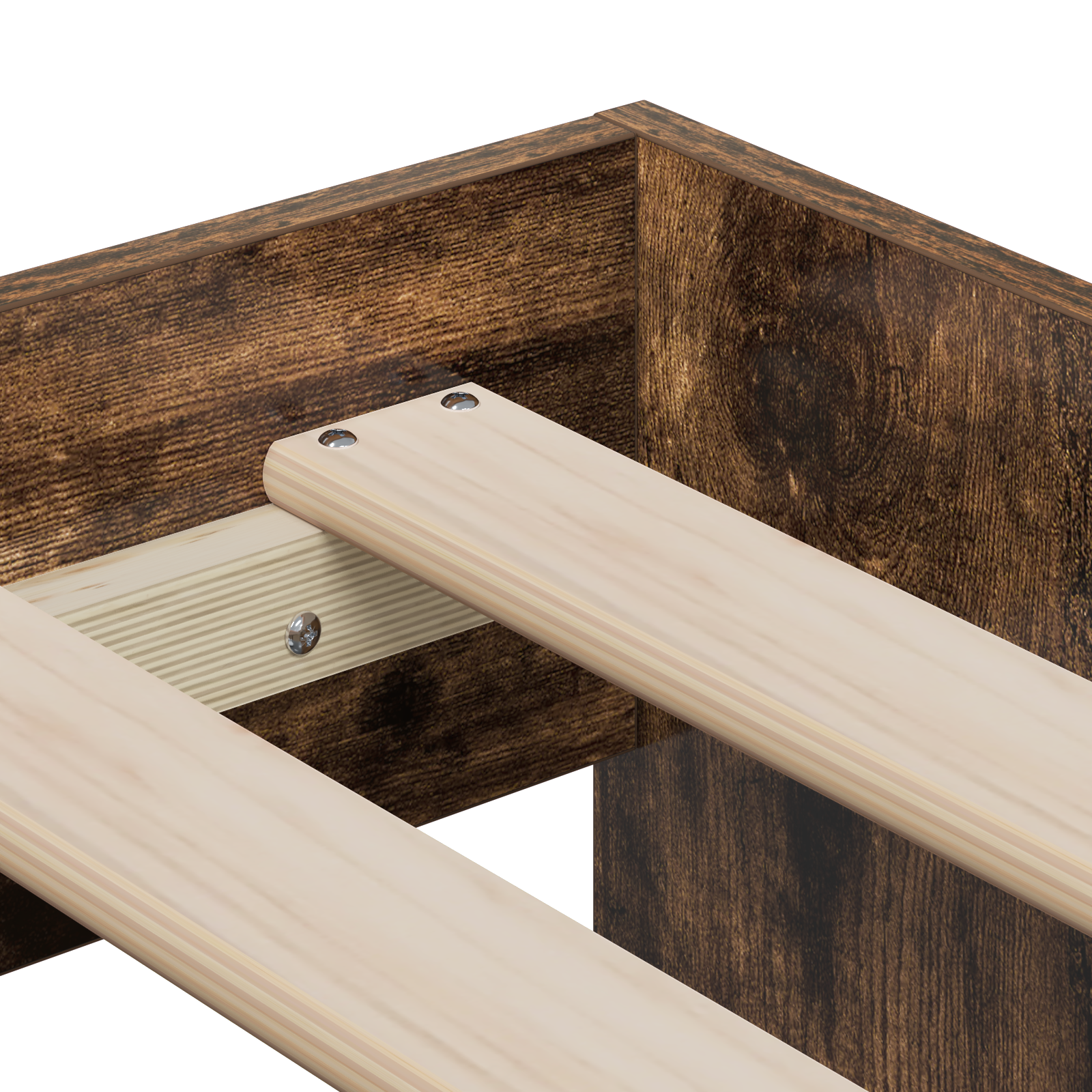 Storage Bed Frame Smoked Oak 100x200 cm - Image 9