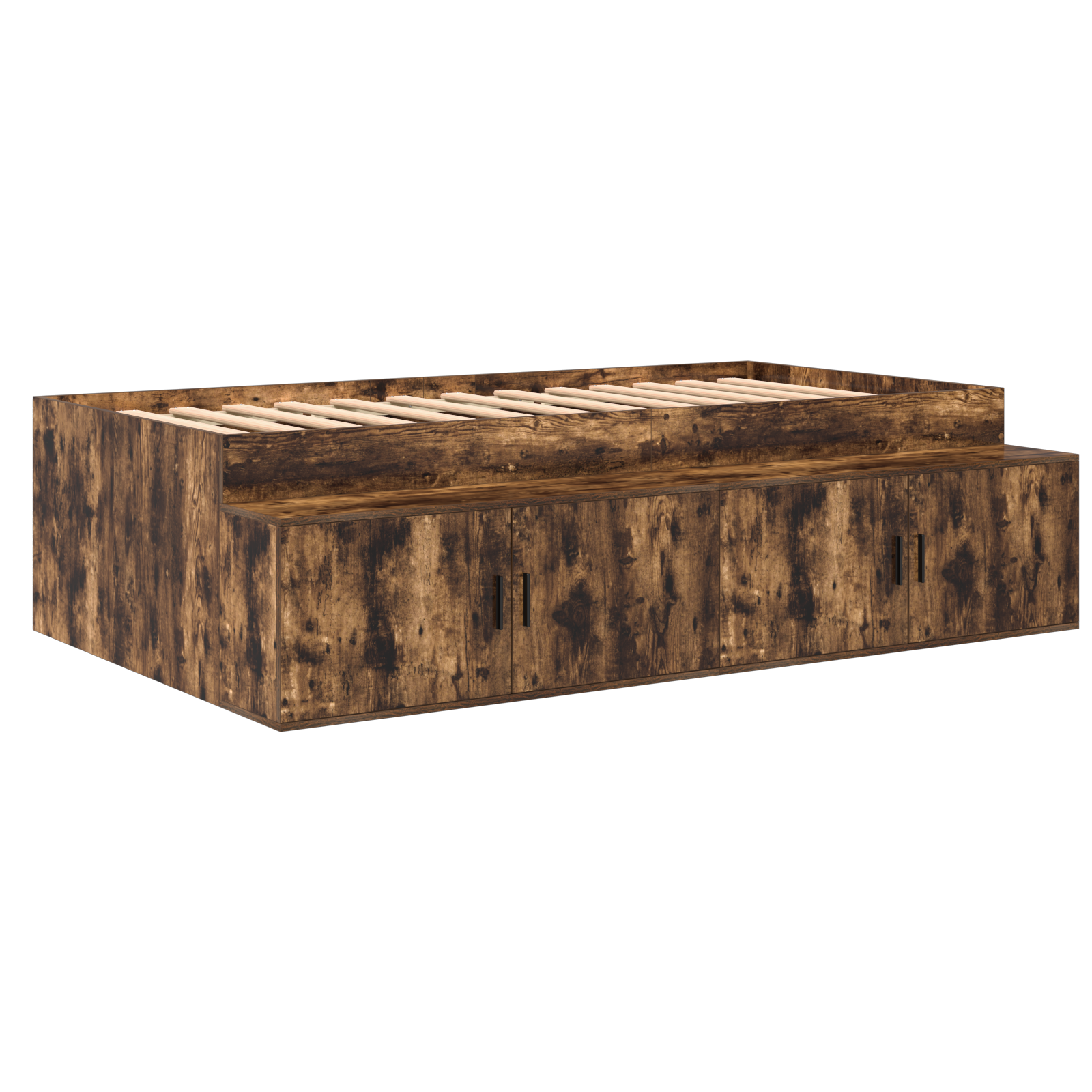 Storage Bed Frame Smoked Oak 100x200 cm - Image 3