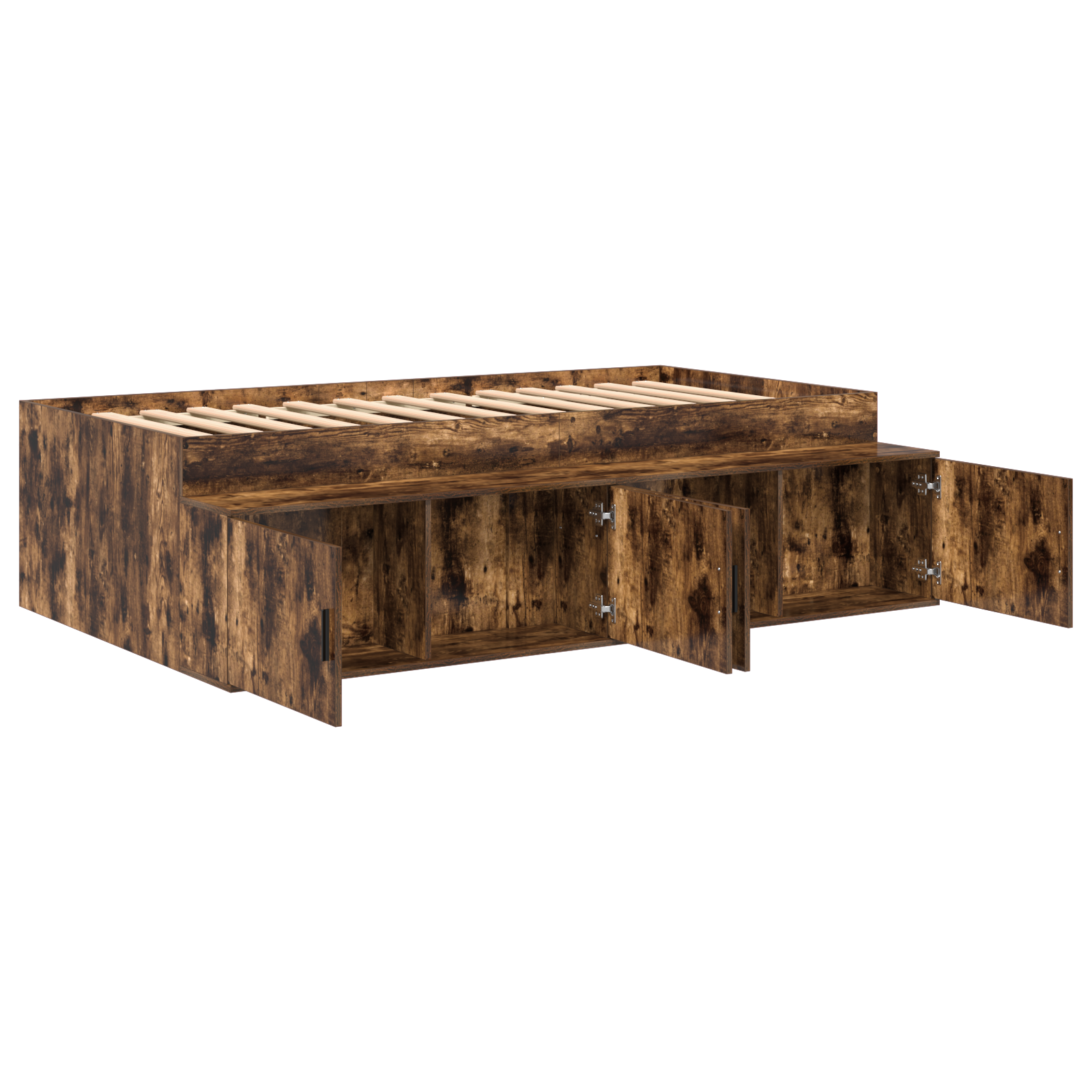 Storage Bed Frame Smoked Oak 100x200 cm - Image 5
