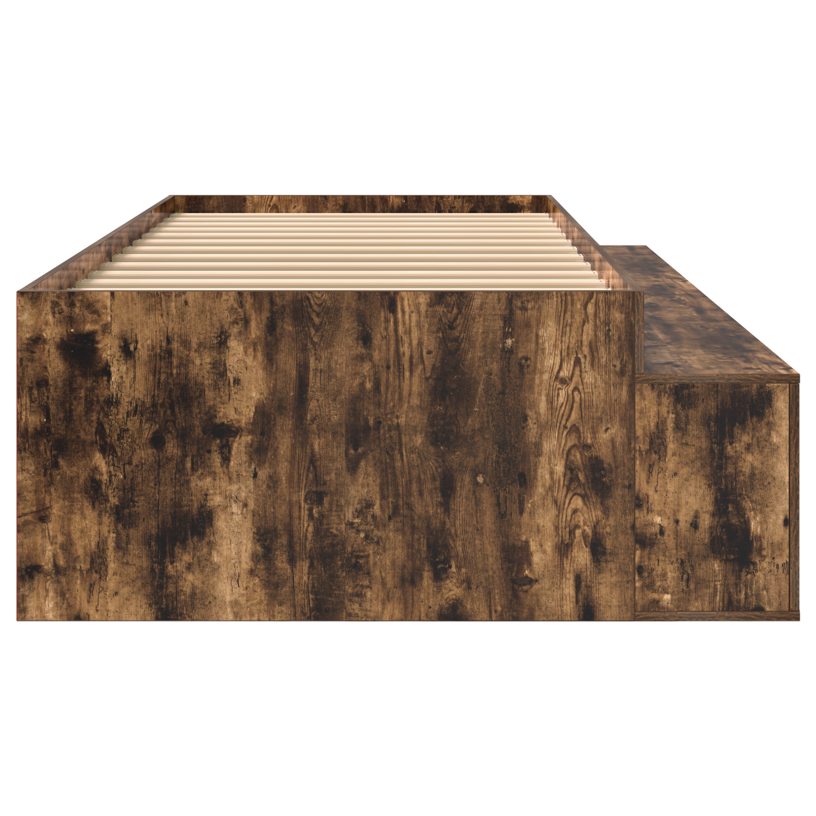 Storage Bed Frame Smoked Oak 100x200 cm - Image 7