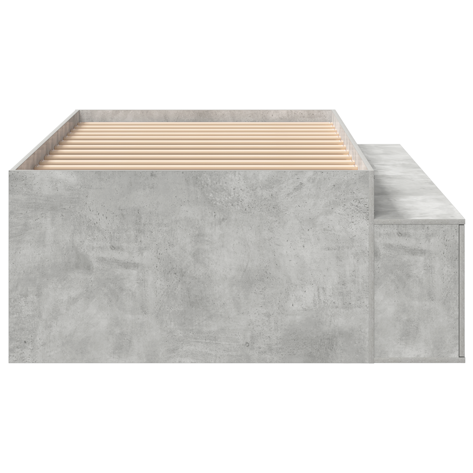 Storage Bed Frame Concrete Grey 90x200 cm - Image 7