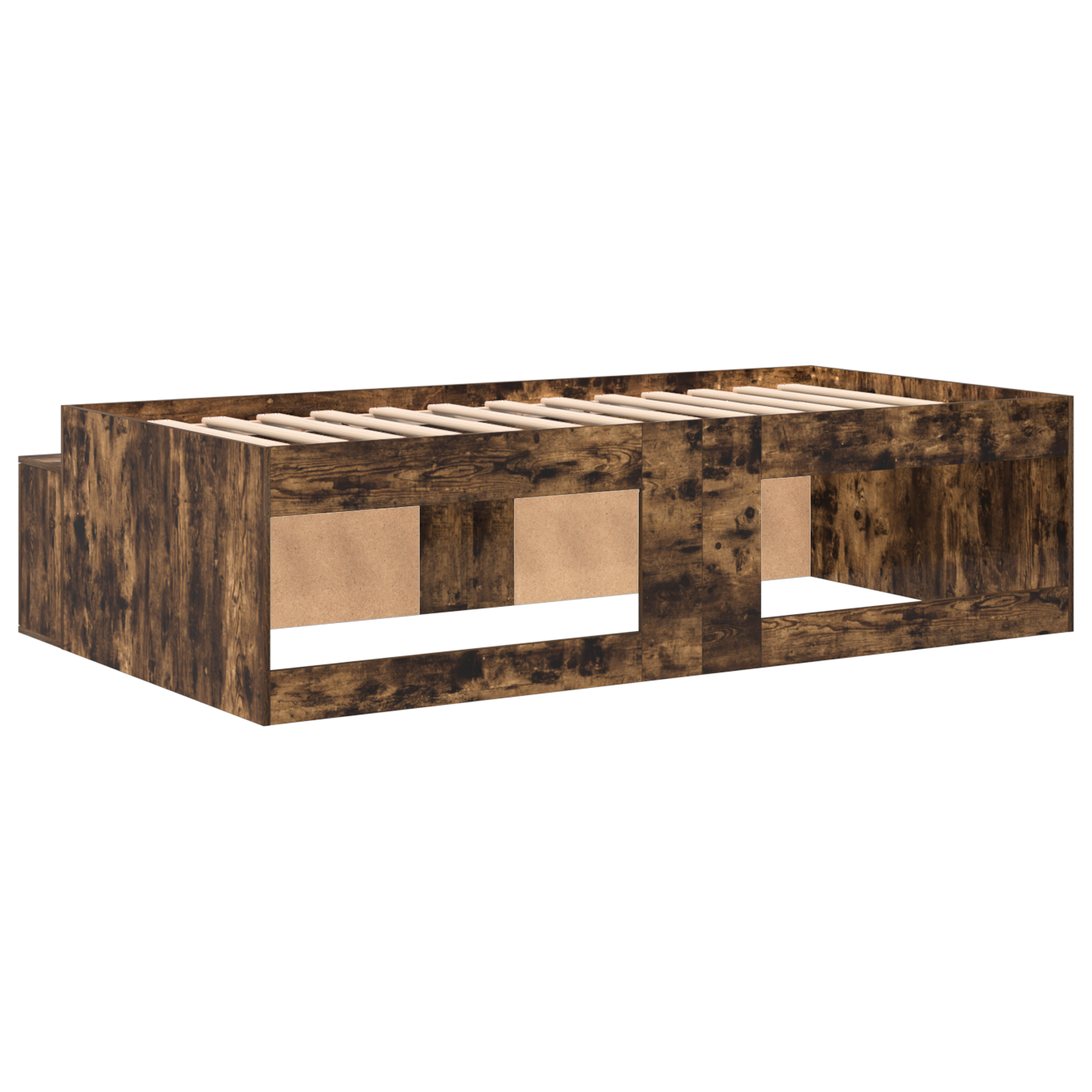 Storage Bed Frame Smoked Oak 90x200 cm - Image 8