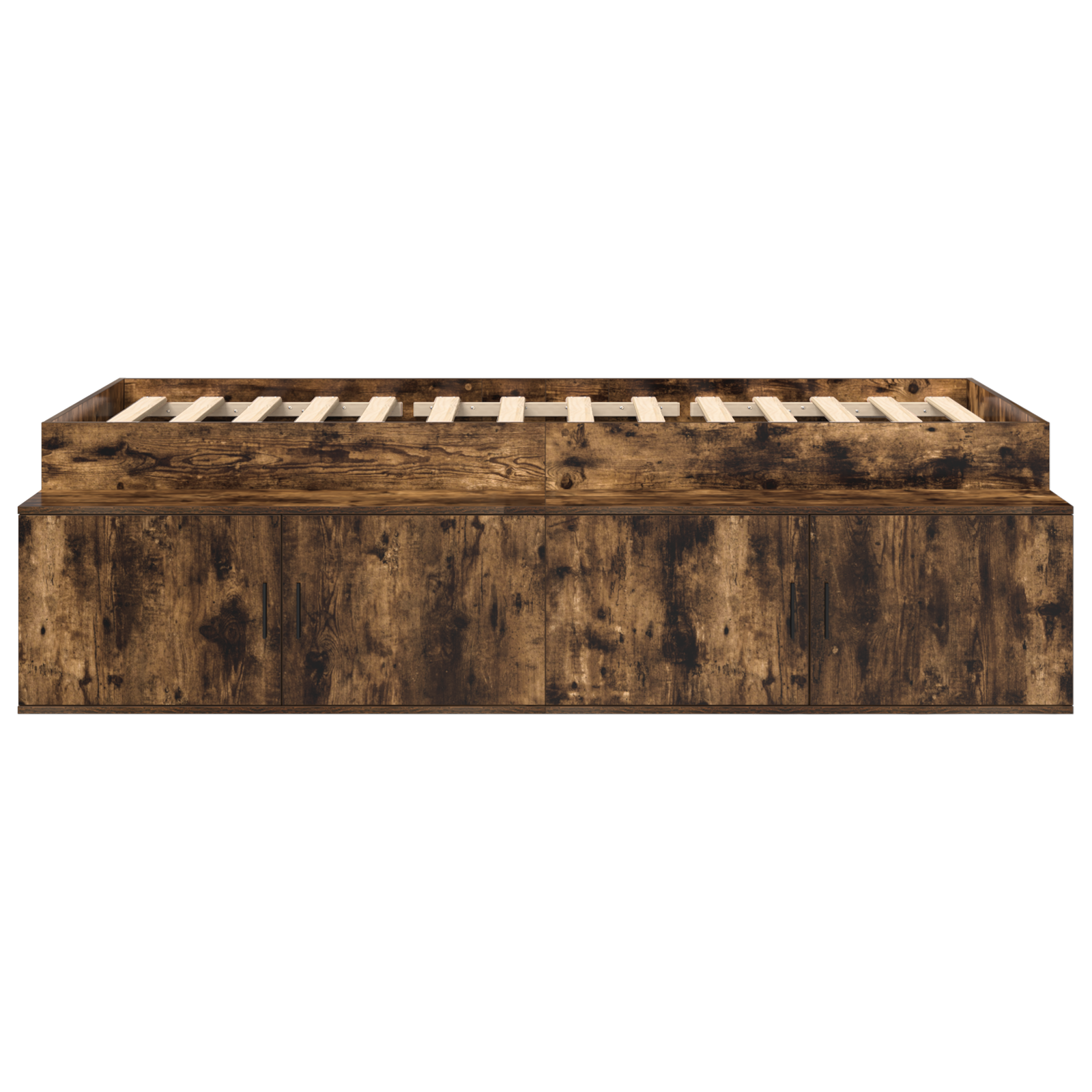 Storage Bed Frame Smoked Oak 90x200 cm - Image 6