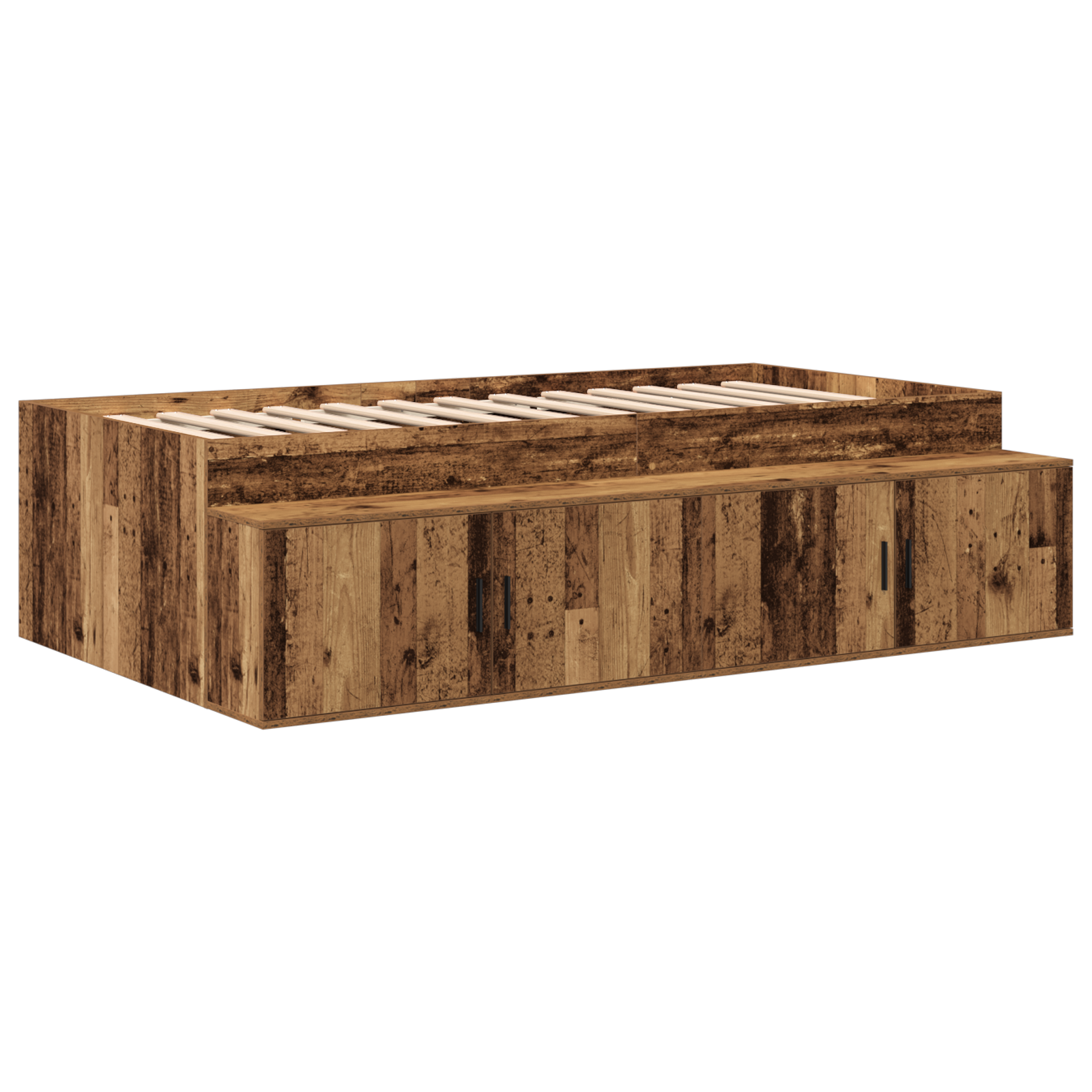 Storage Bed Frame Old Wood 90x200 cm - Image 3