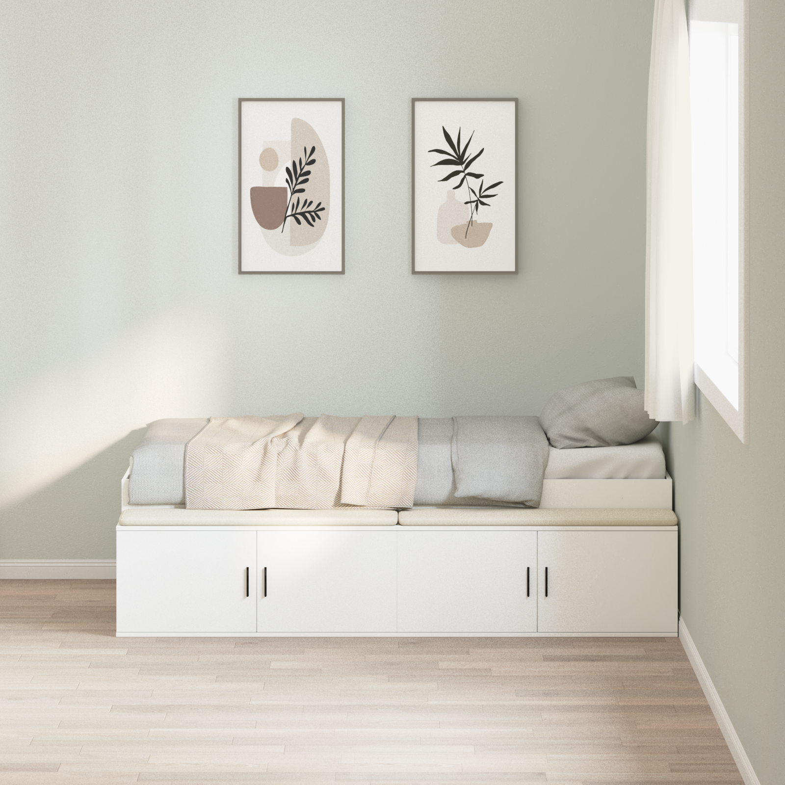 Storage Bed Frame White 80x200 cm - Image 4
