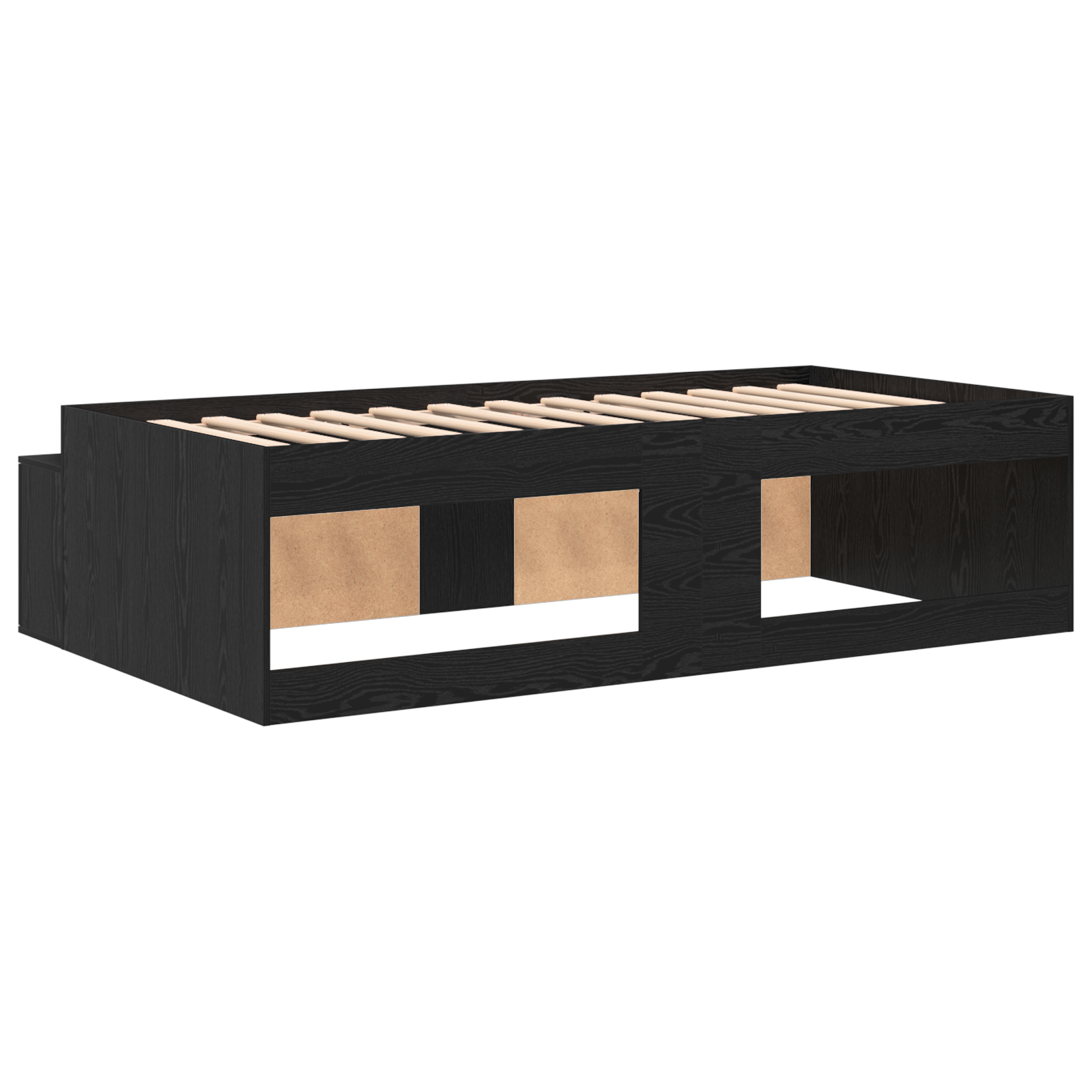 Storage Bed Frame Black Oak 80x200 cm - Image 8