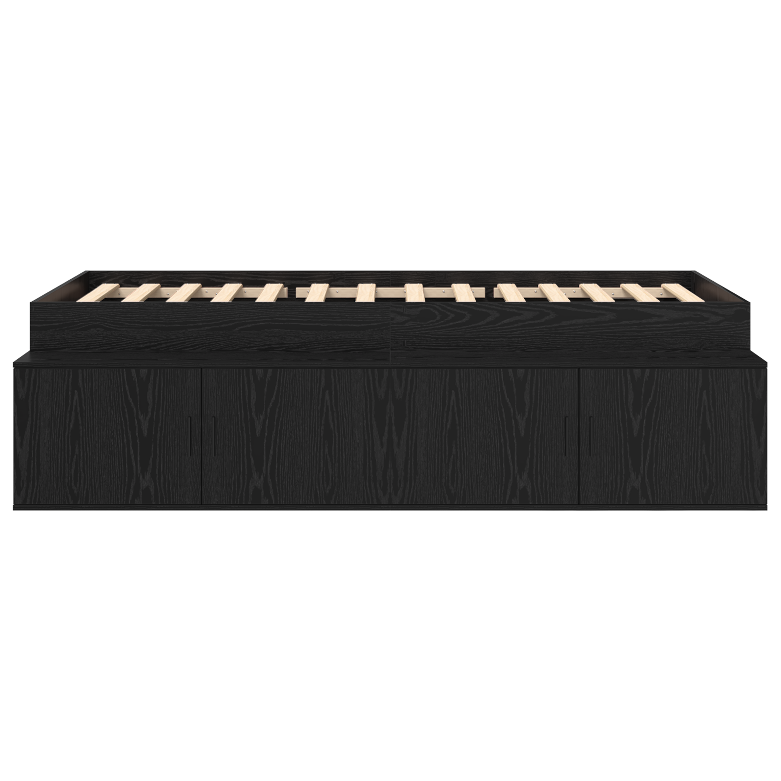Storage Bed Frame Black Oak 80x200 cm - Image 6
