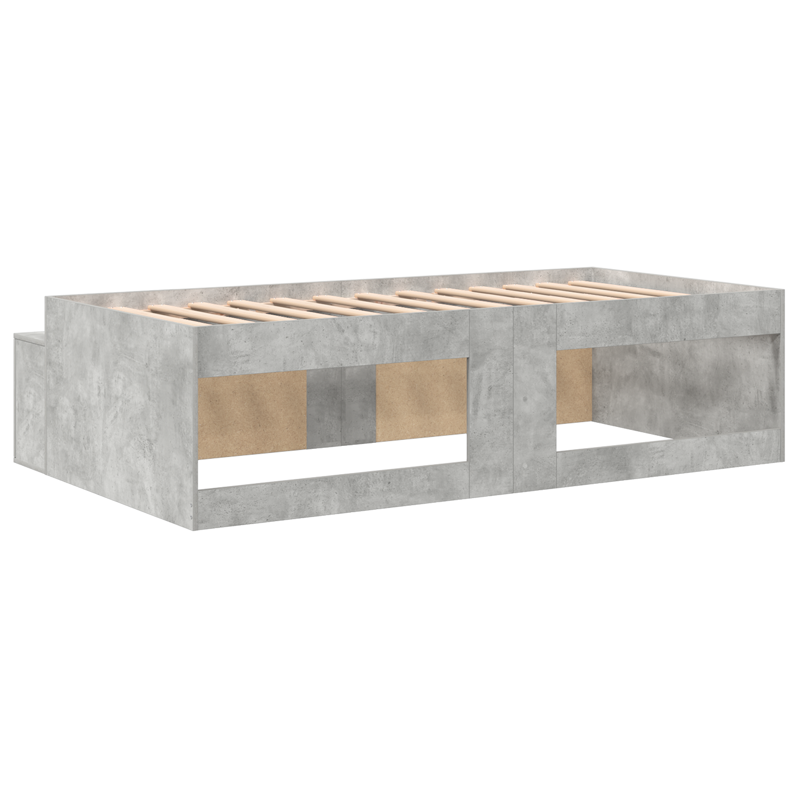 Storage Bed Frame Concrete Grey 80x200 cm - Image 8