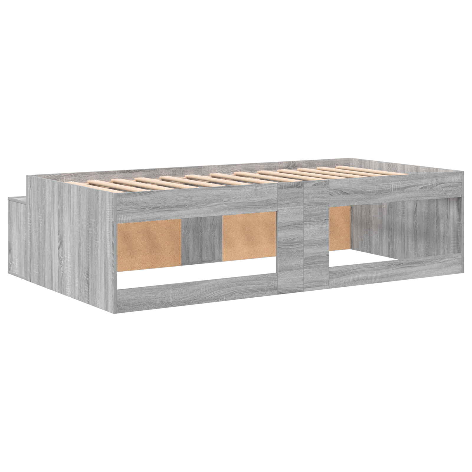 Storage Bed Frame Grey Sonoma 90x190 cm - Image 8