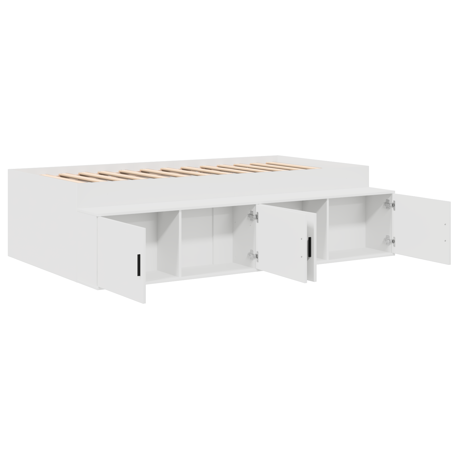 Storage Bed Frame White 75x190 cm - Image 5