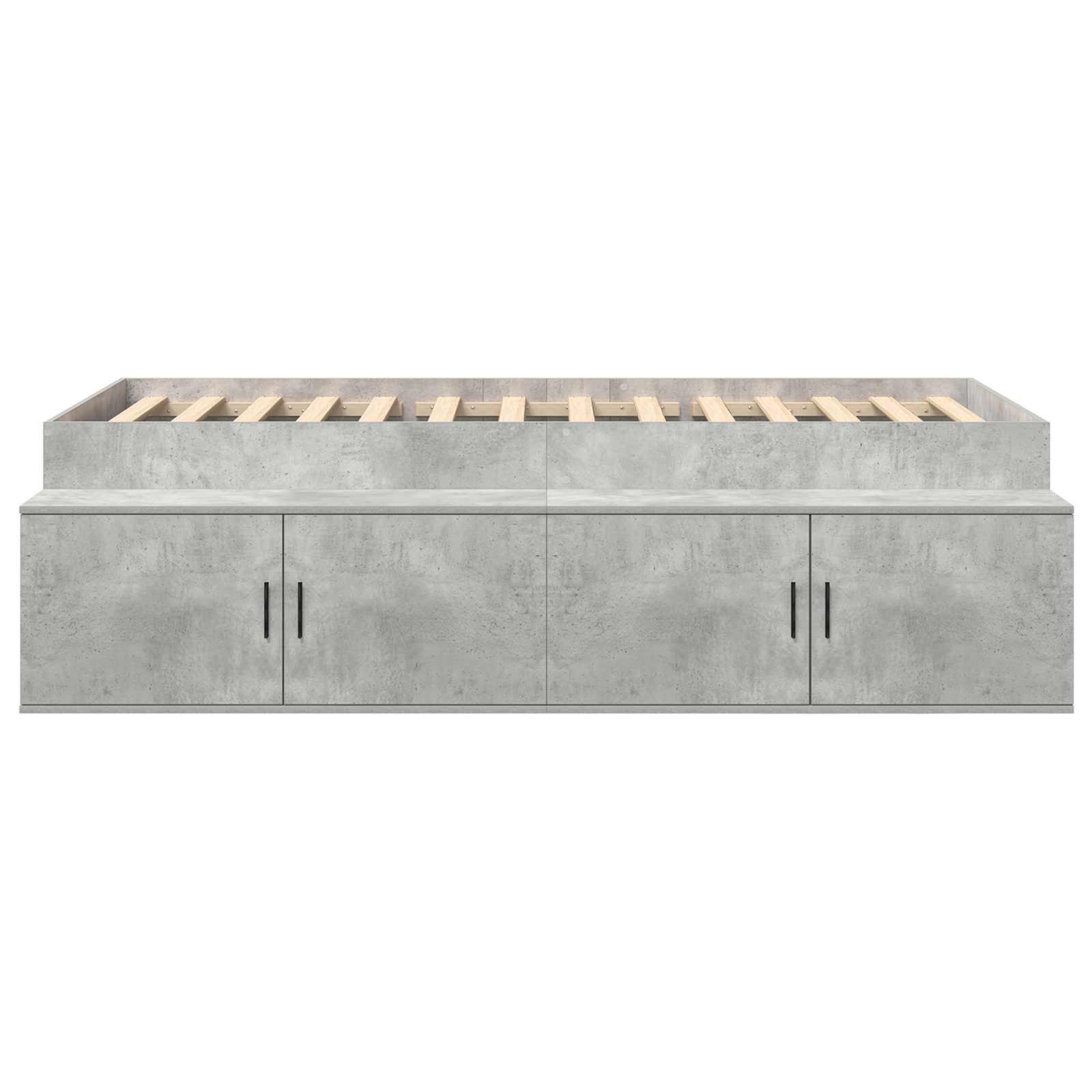 Storage Bed Frame Concrete Grey 75x190 cm - Image 6