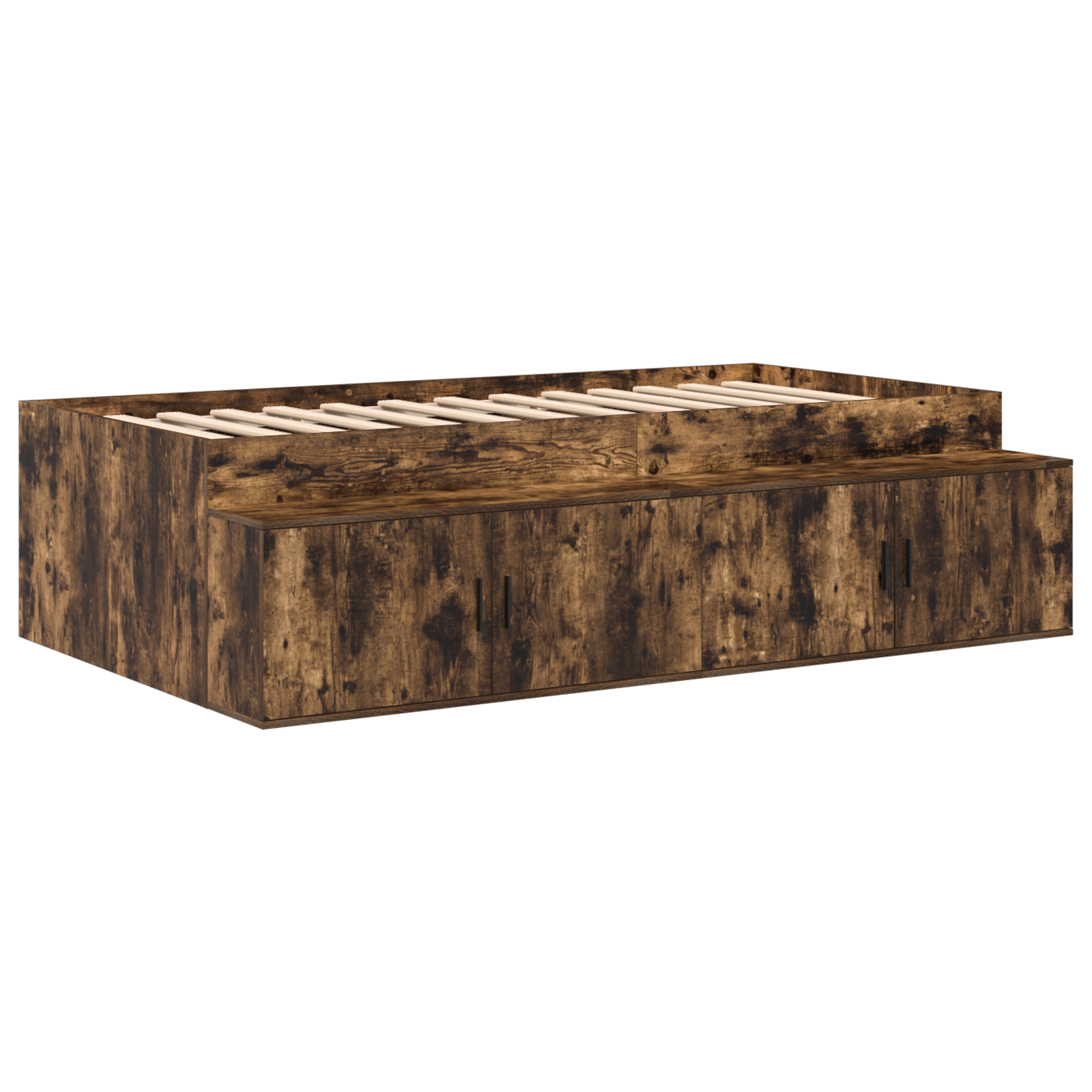 Storage Bed Frame Smoked Oak 75x190 cm - Image 3