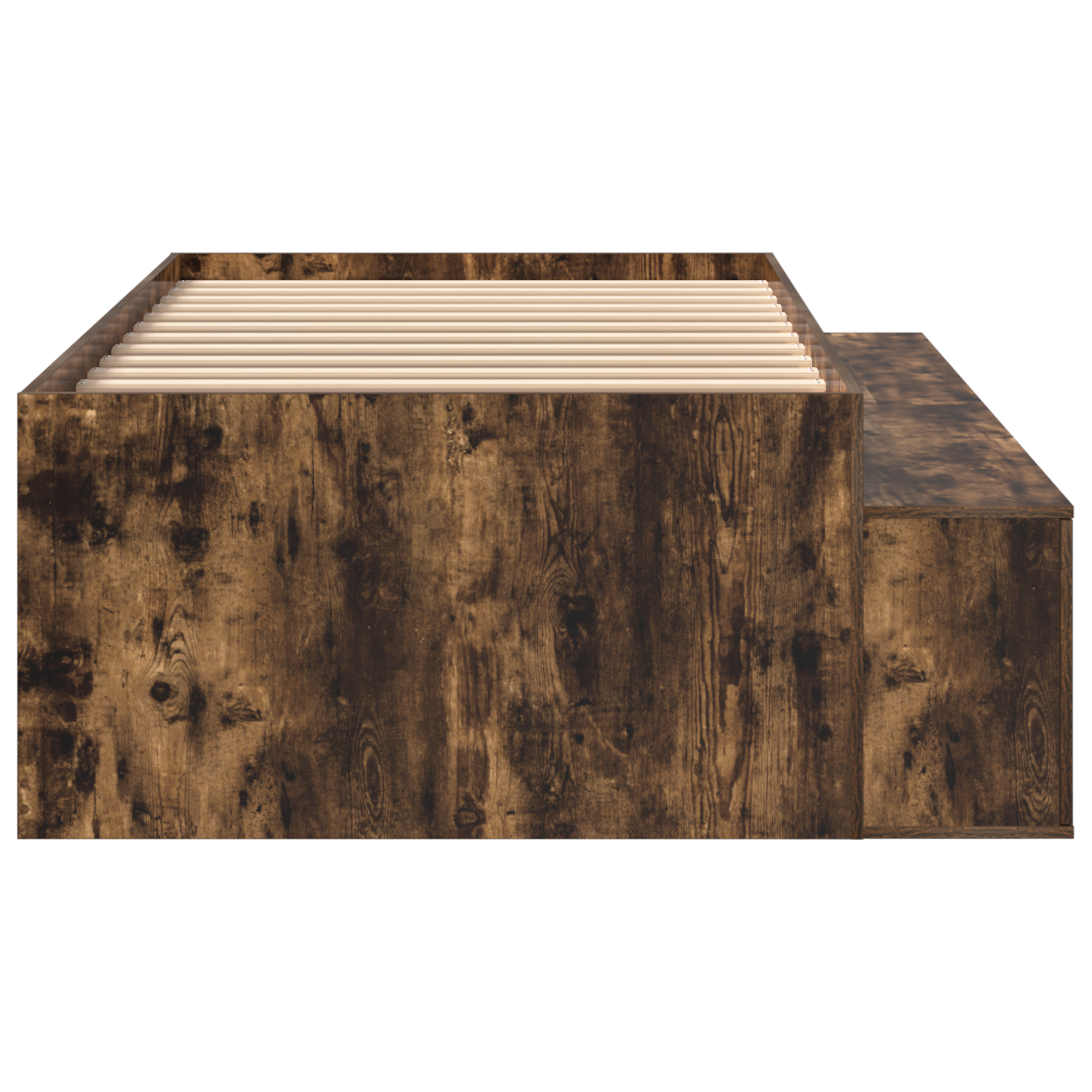 Storage Bed Frame Smoked Oak 75x190 cm - Image 7