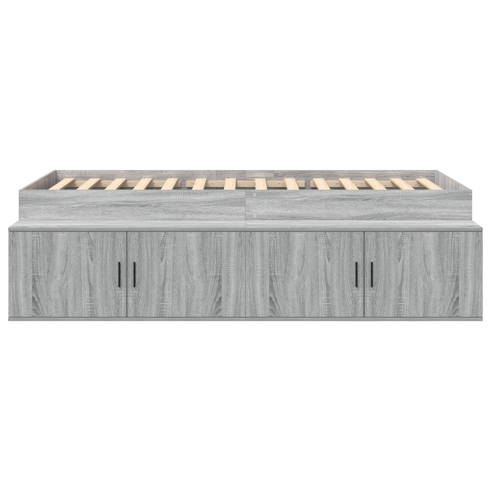 Storage Bed Frame Grey Sonoma 75x190 cm - Image 6