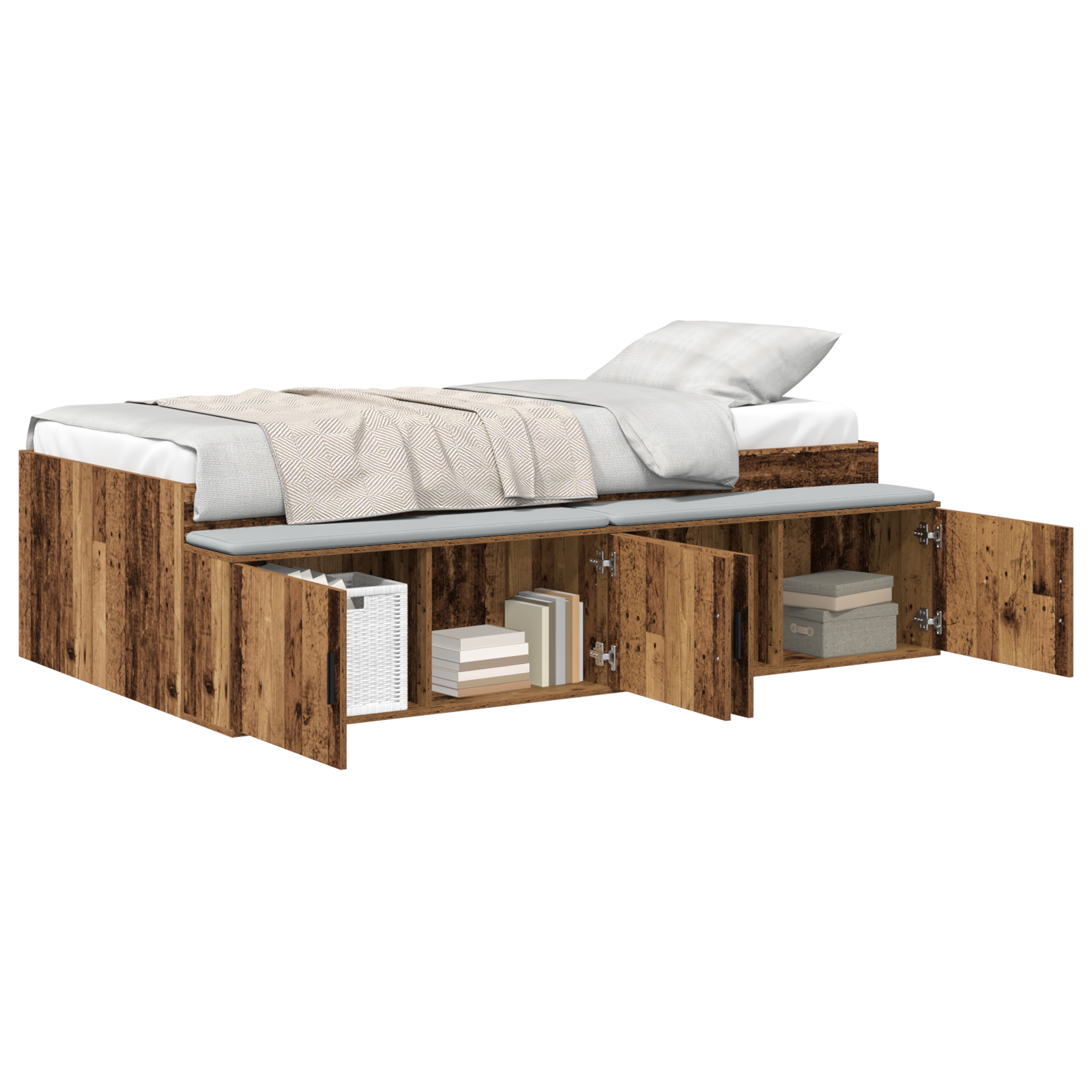Storage Bed Frame Artisan Oak 75x190 cm - Image 2