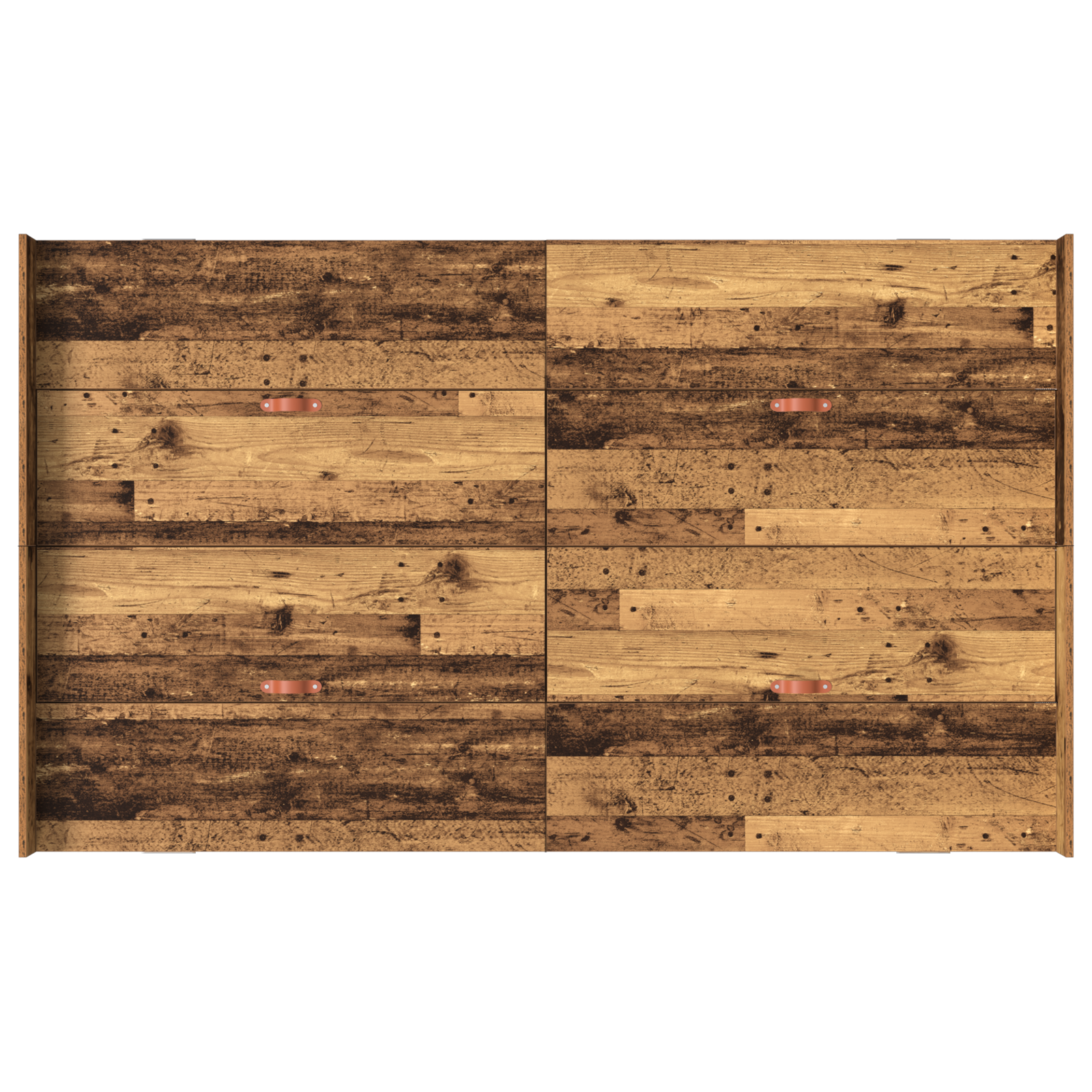 Storage Bed Frame Old Wood 120x190 cm Engineered Wood - Image 8