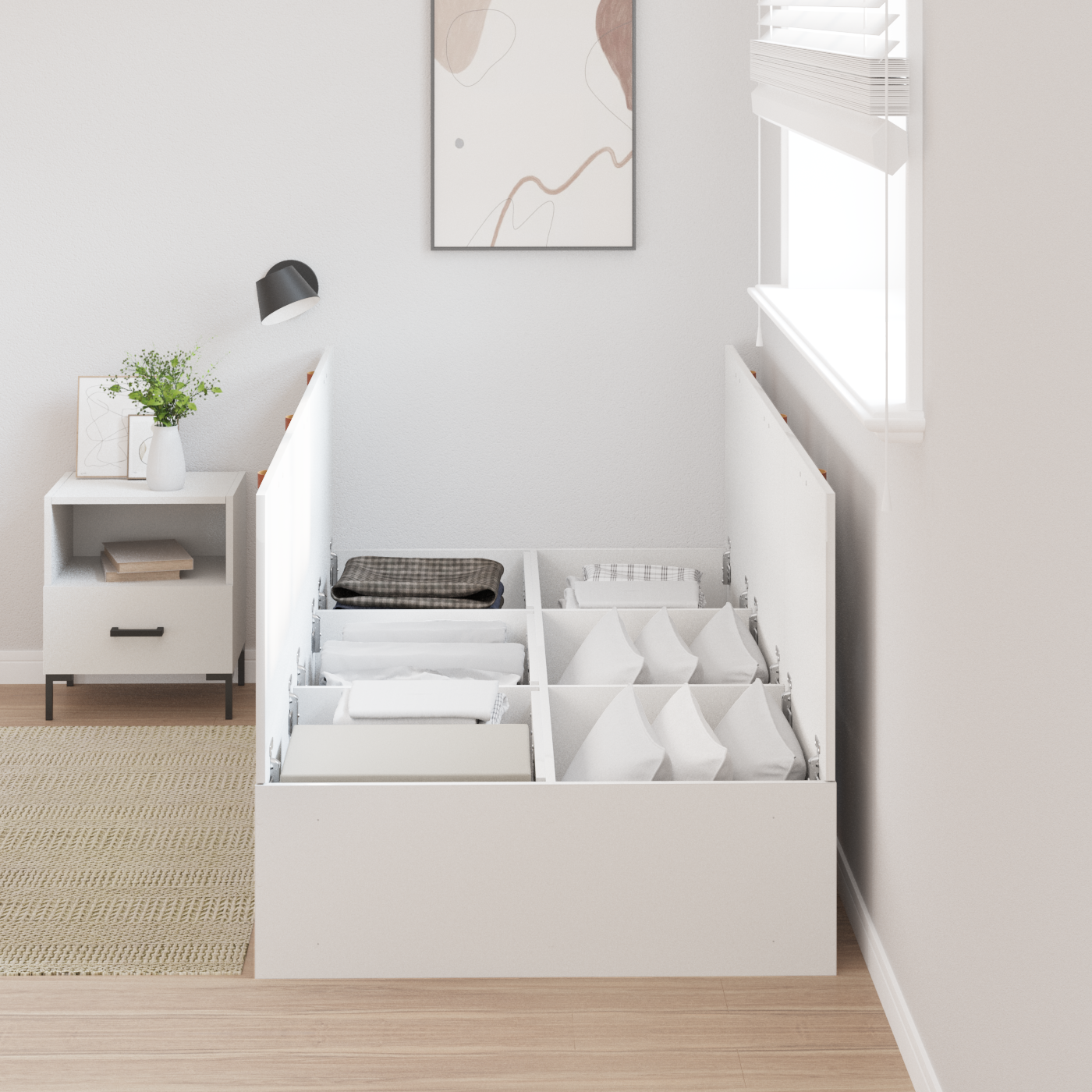 Storage Bed Frame White 80x200 cm - Image 4