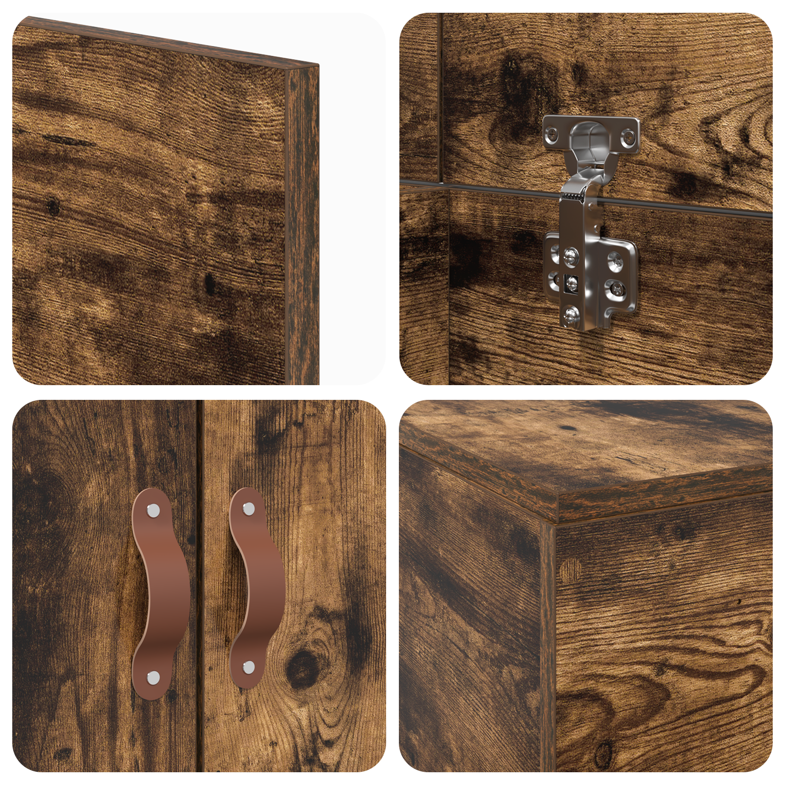 Storage Bed Frame Smoked Oak 80x200 cm - Image 10