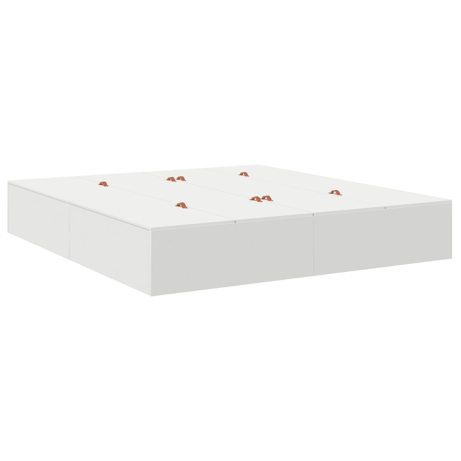 Storage Bed Frame White 200x200 cm - Image 3