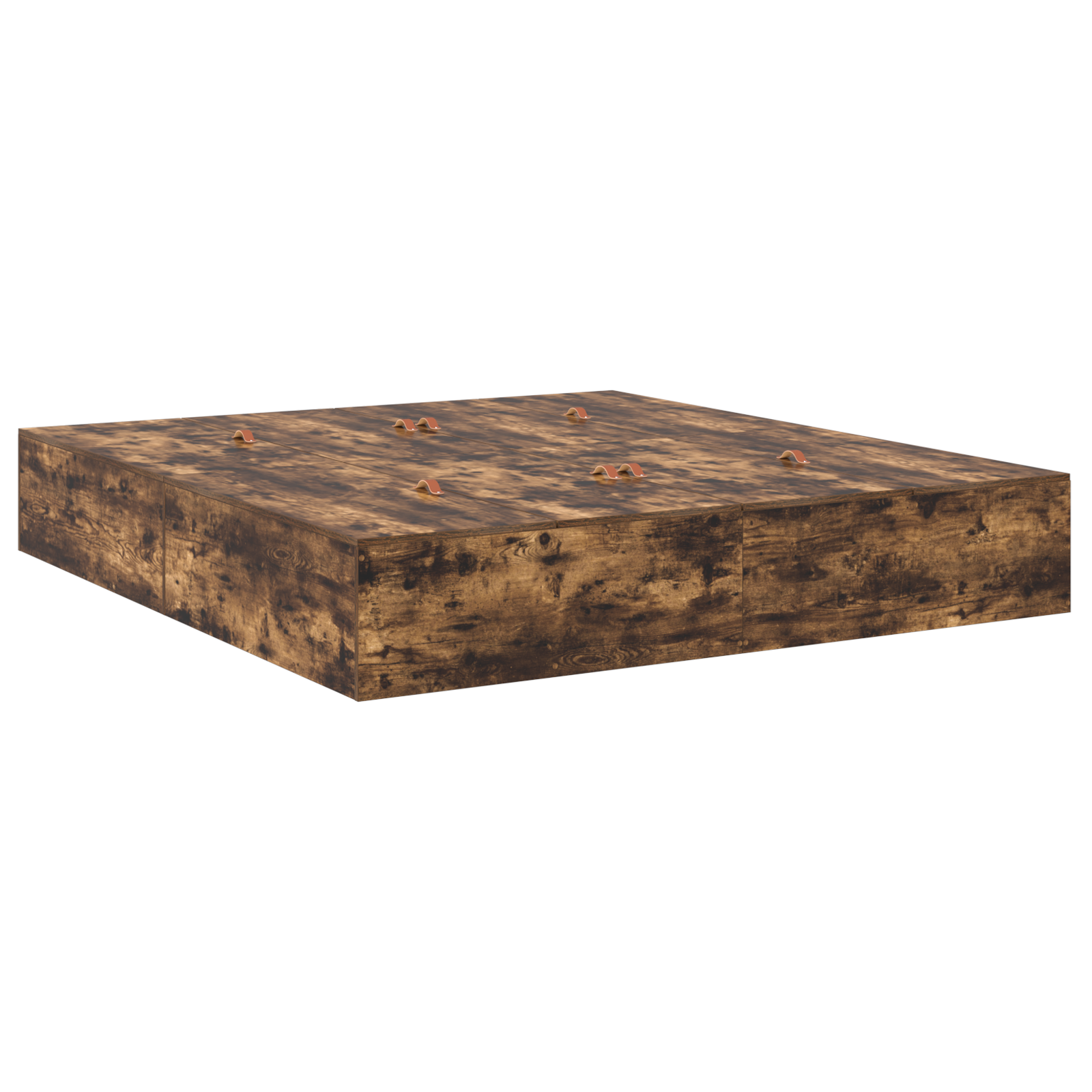 Storage Bed Frame Smoked Oak 200x200 cm - Image 8