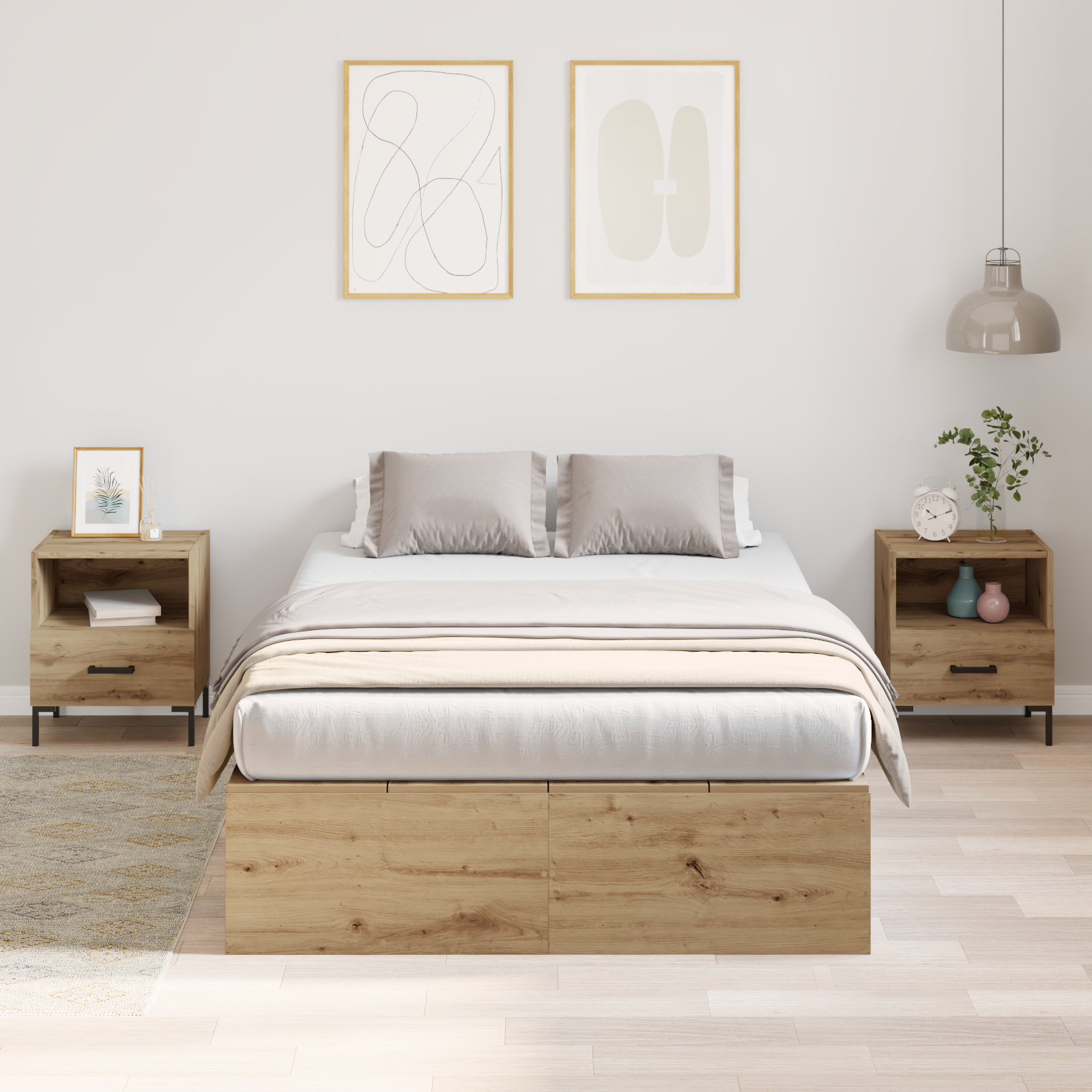 Storage Bed Frame Artisan Oak 120x200 cm - Image 5