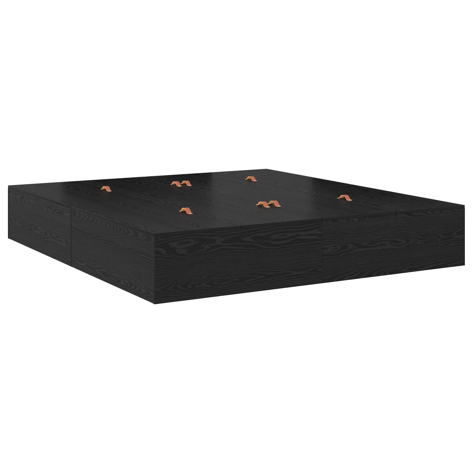 Storage Bed Frame Black Oak 180x200 cm - Image 3